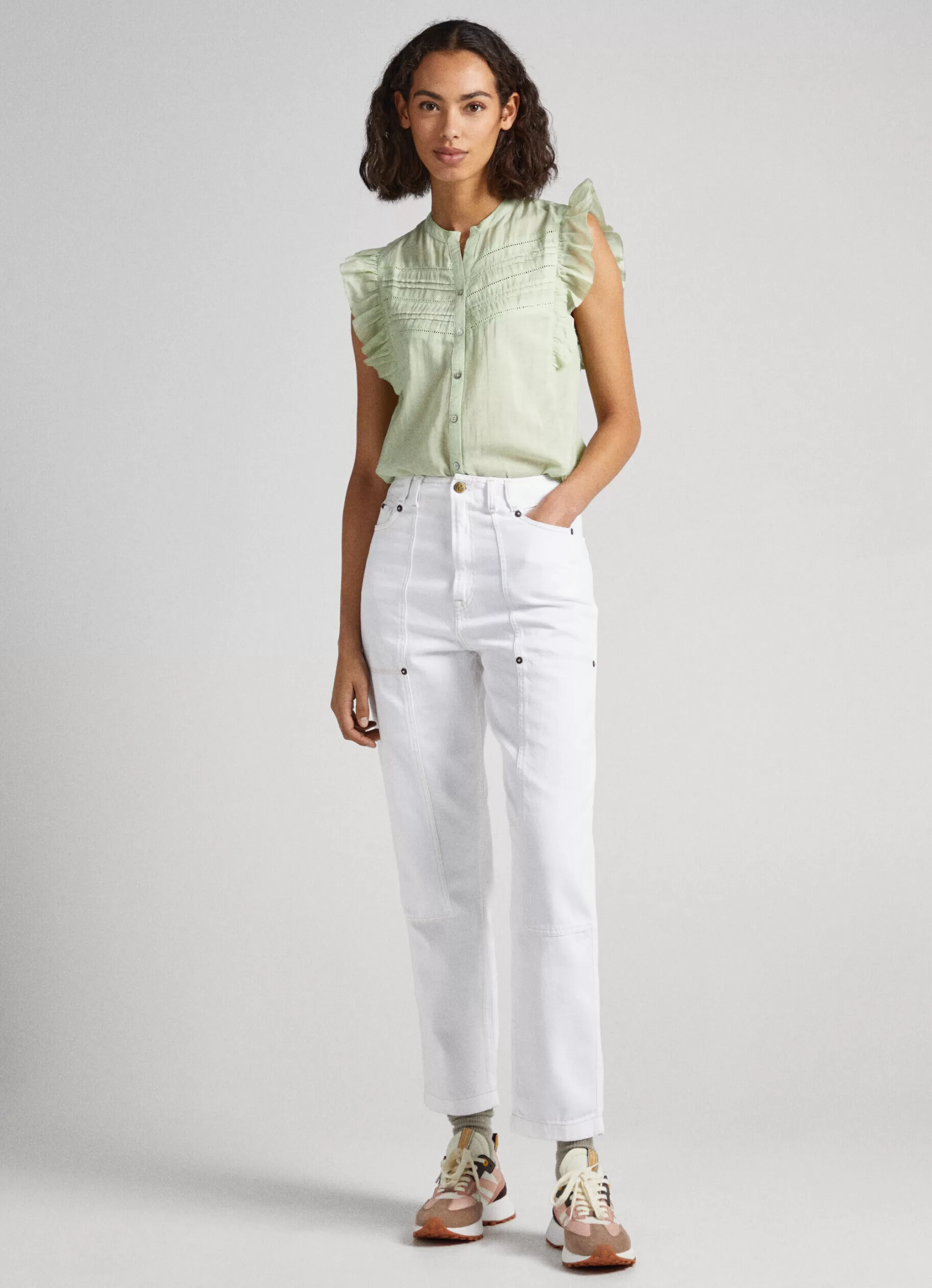 Mulher Pepe Jeans Camisas E Blusas>Blusa Mangas Borboleta