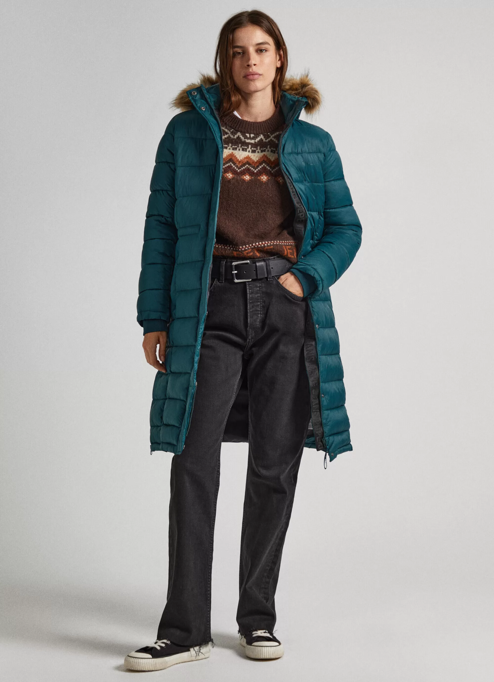 Mulher Pepe Jeans Casaco E Jaquetas>Blusao Comprido Acolchoado