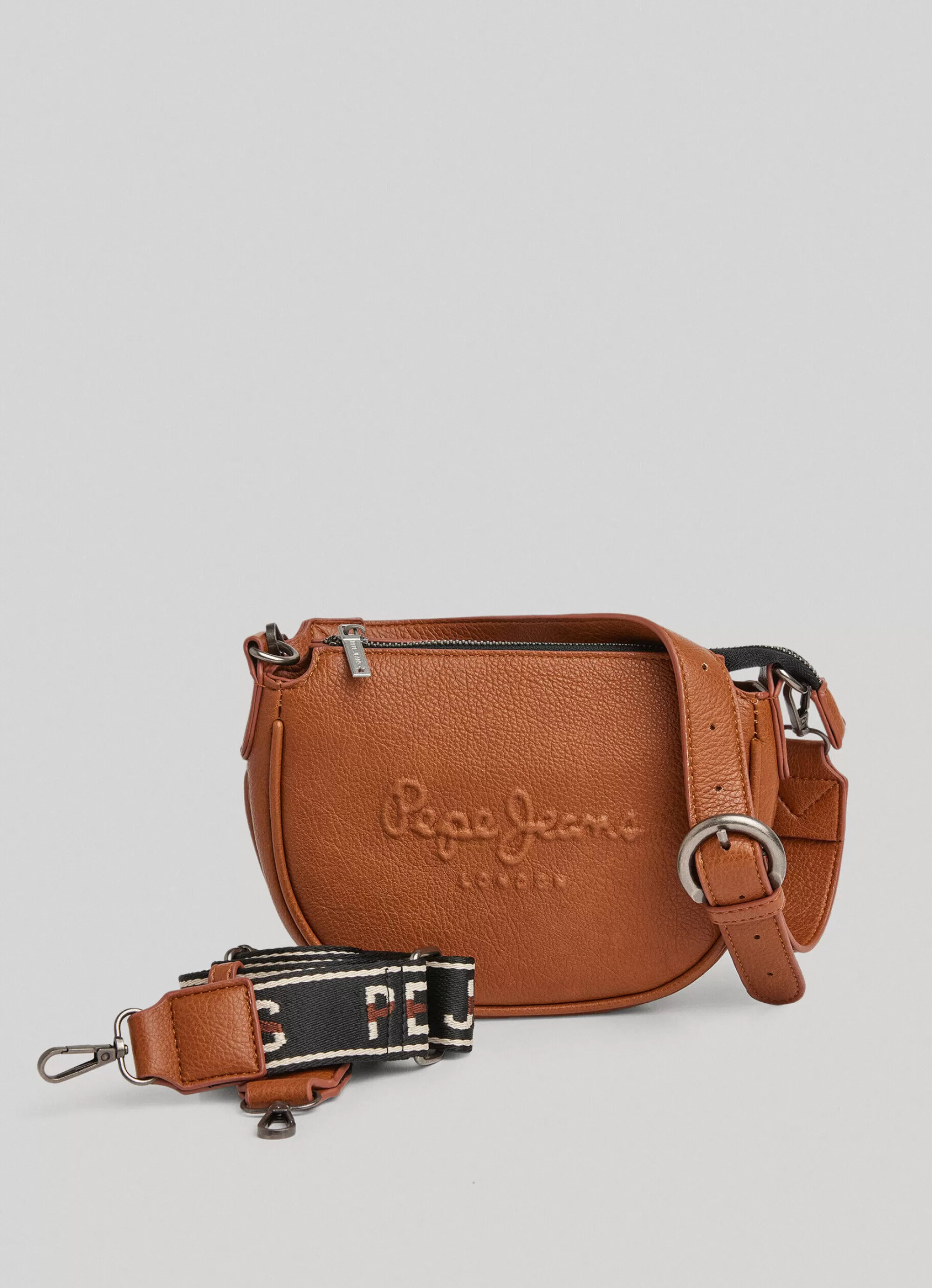 Mulher Pepe Jeans Bolsas E Mochilas>Bolsa De Ombro De Couro Com Logo