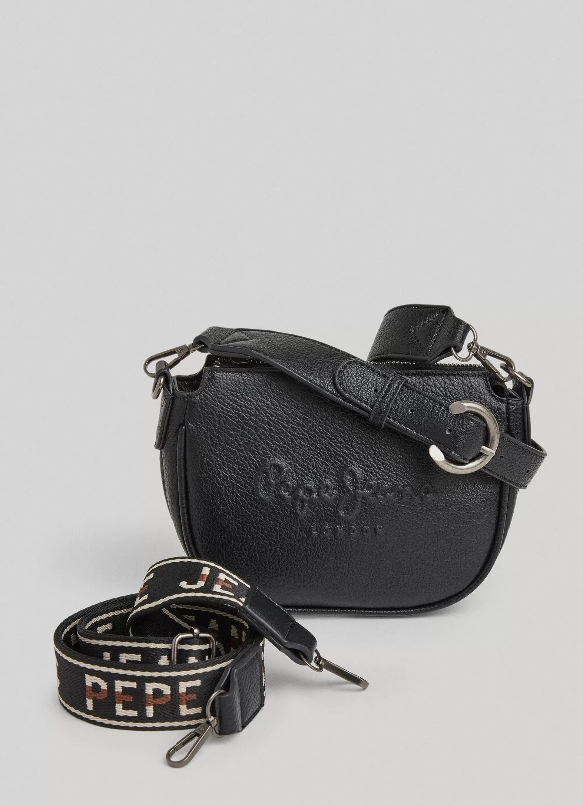 Mulher Pepe Jeans Bolsas E Mochilas>Bolsa De Ombro De Couro Com Logo