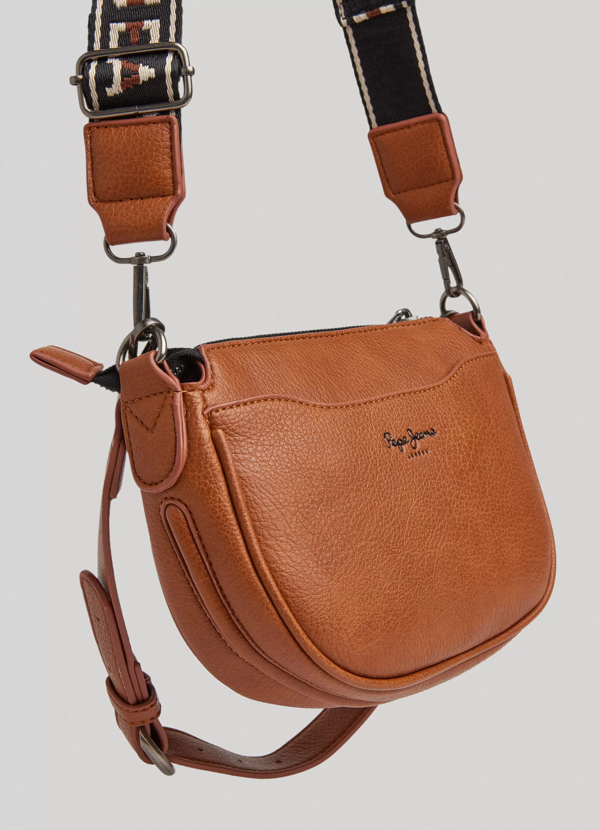 Mulher Pepe Jeans Bolsas E Mochilas>Bolsa De Ombro De Couro Com Logo