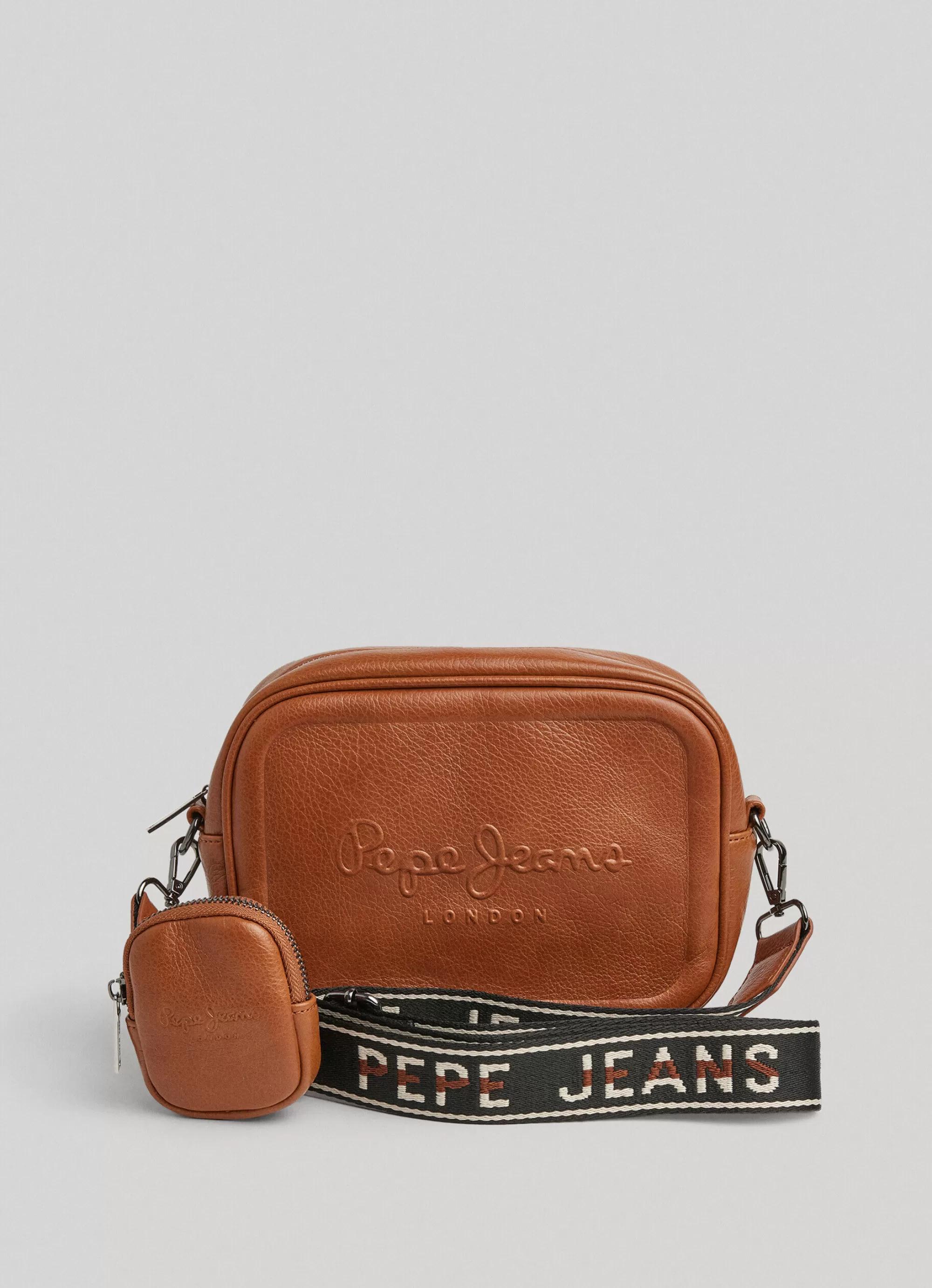 Mulher Pepe Jeans Bolsas E Mochilas>Bolsa De Ombro De Couro Para Camera