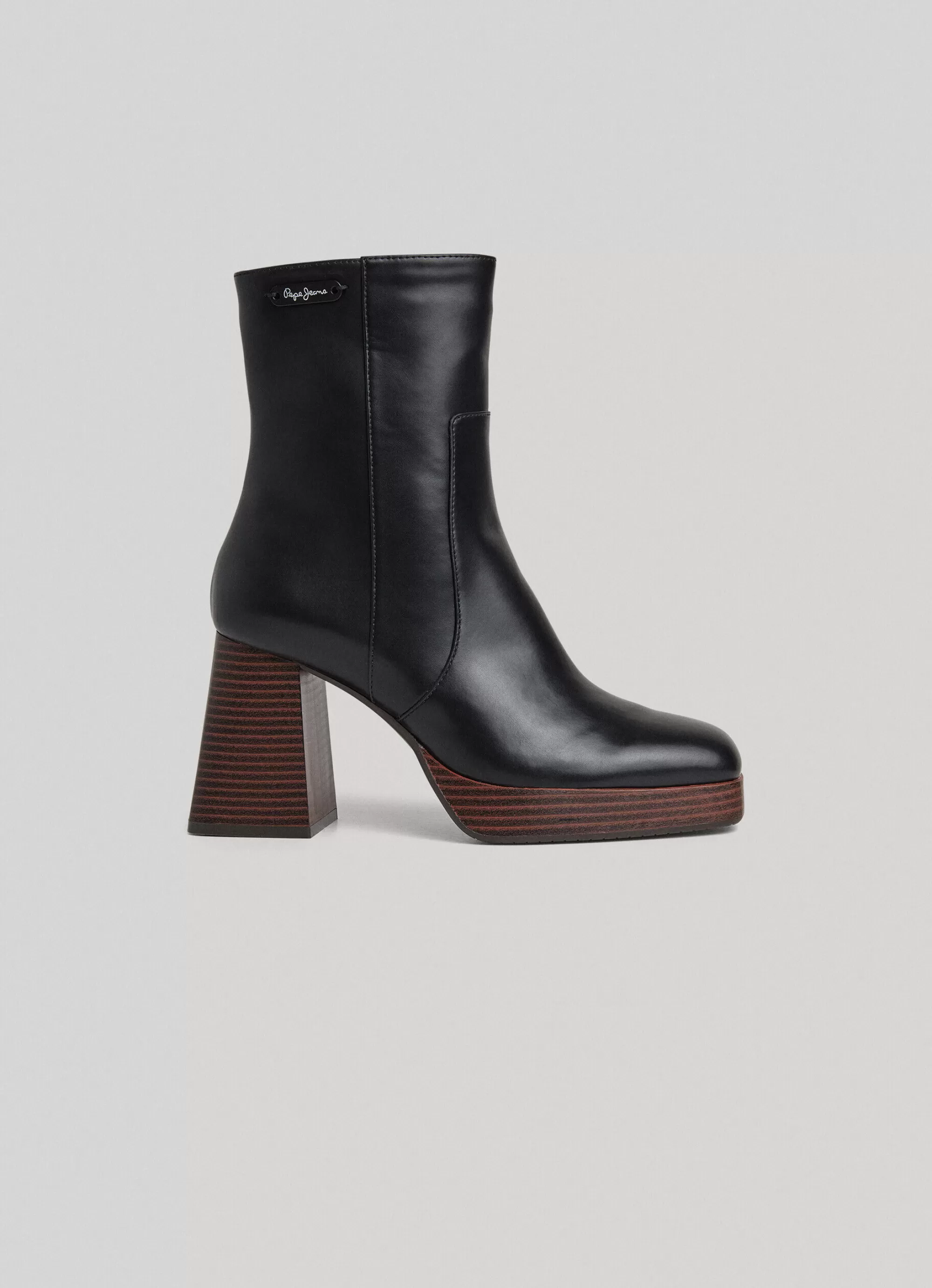 Mulher Pepe Jeans Botas E Sapatos>Botim Plataforma Madeira