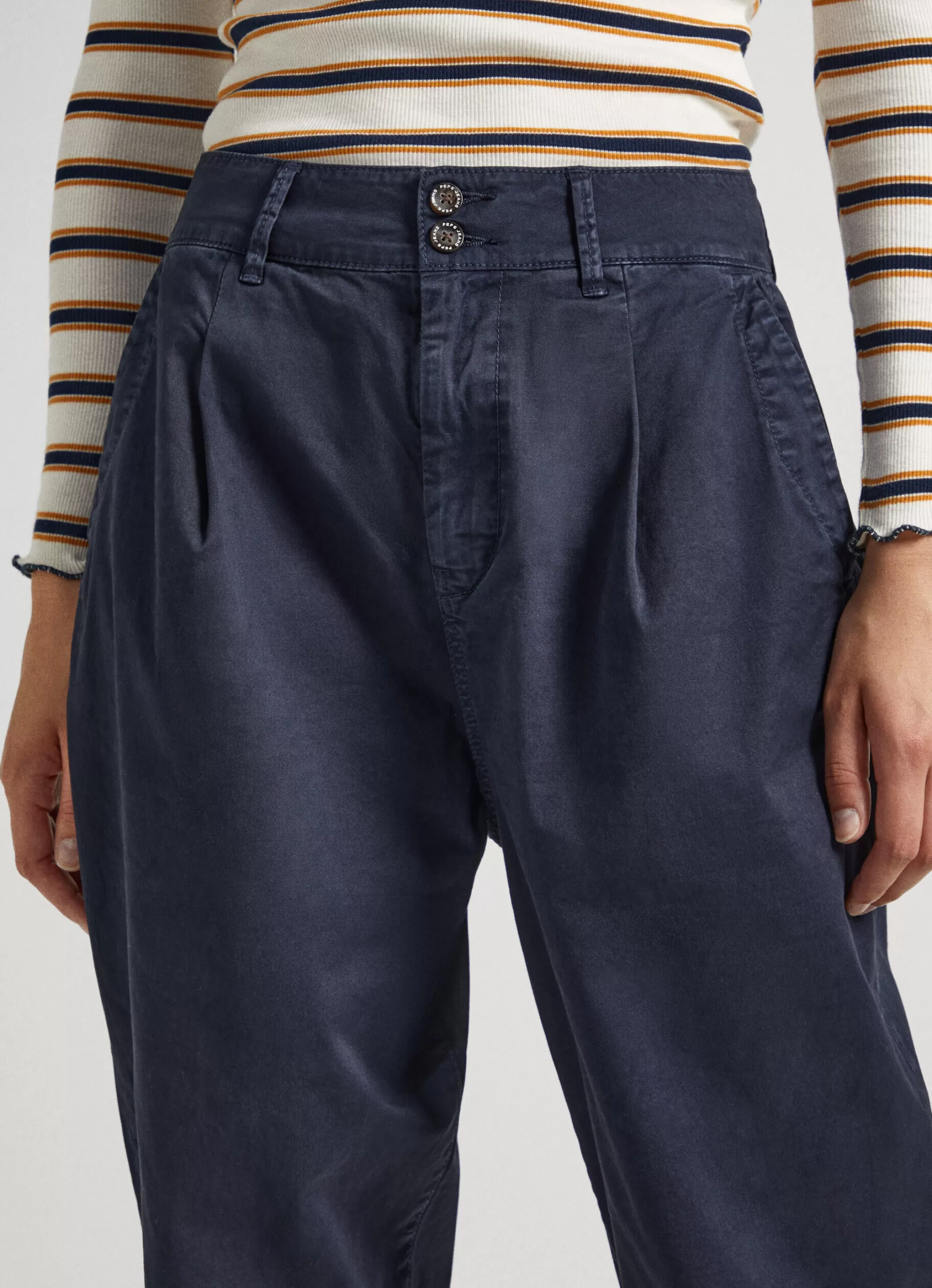 Mulher Pepe Jeans Calças>Calças Balloon Fit Chino