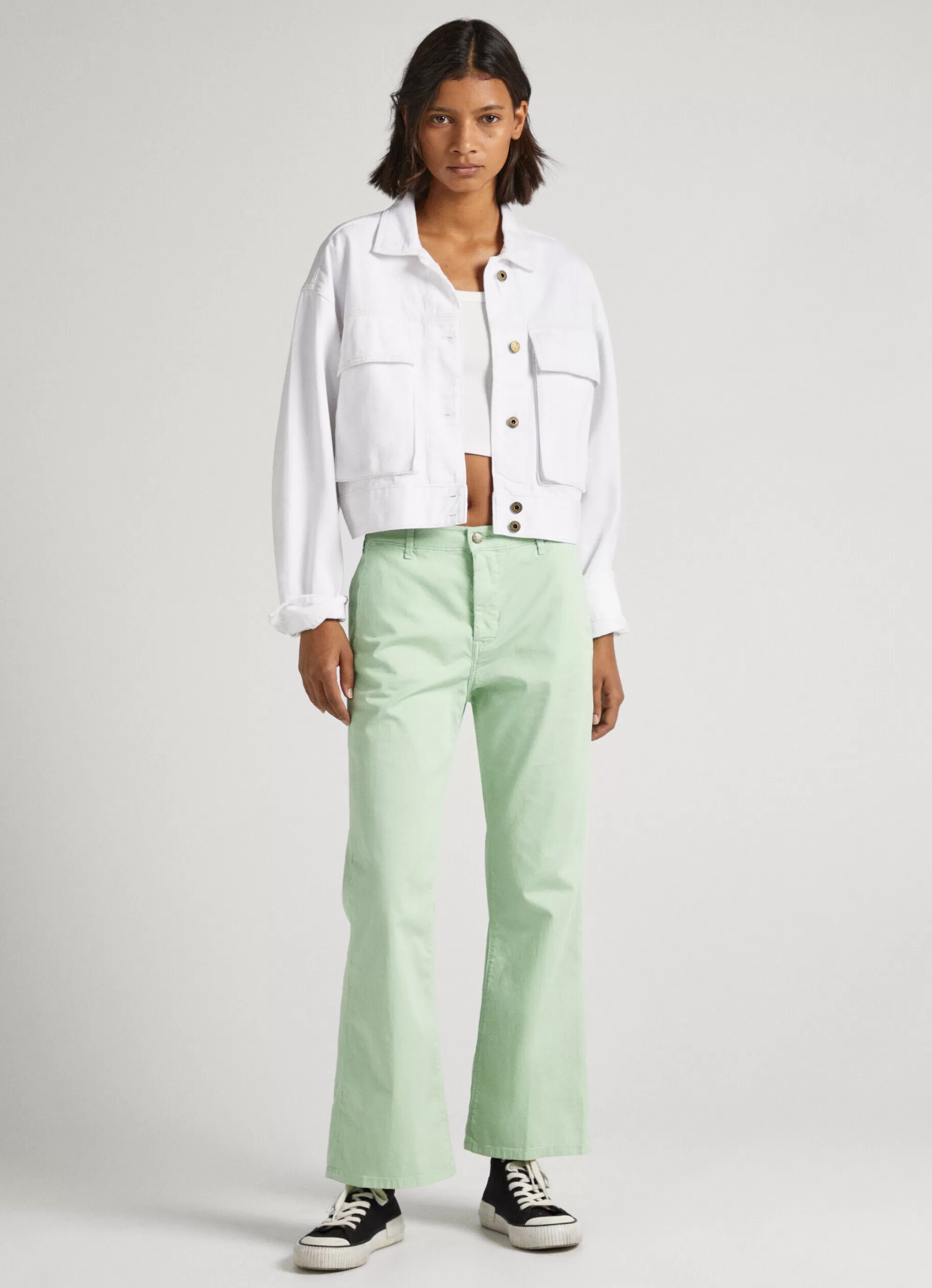 Mulher Pepe Jeans Calças>Calças Chino Flare Fit