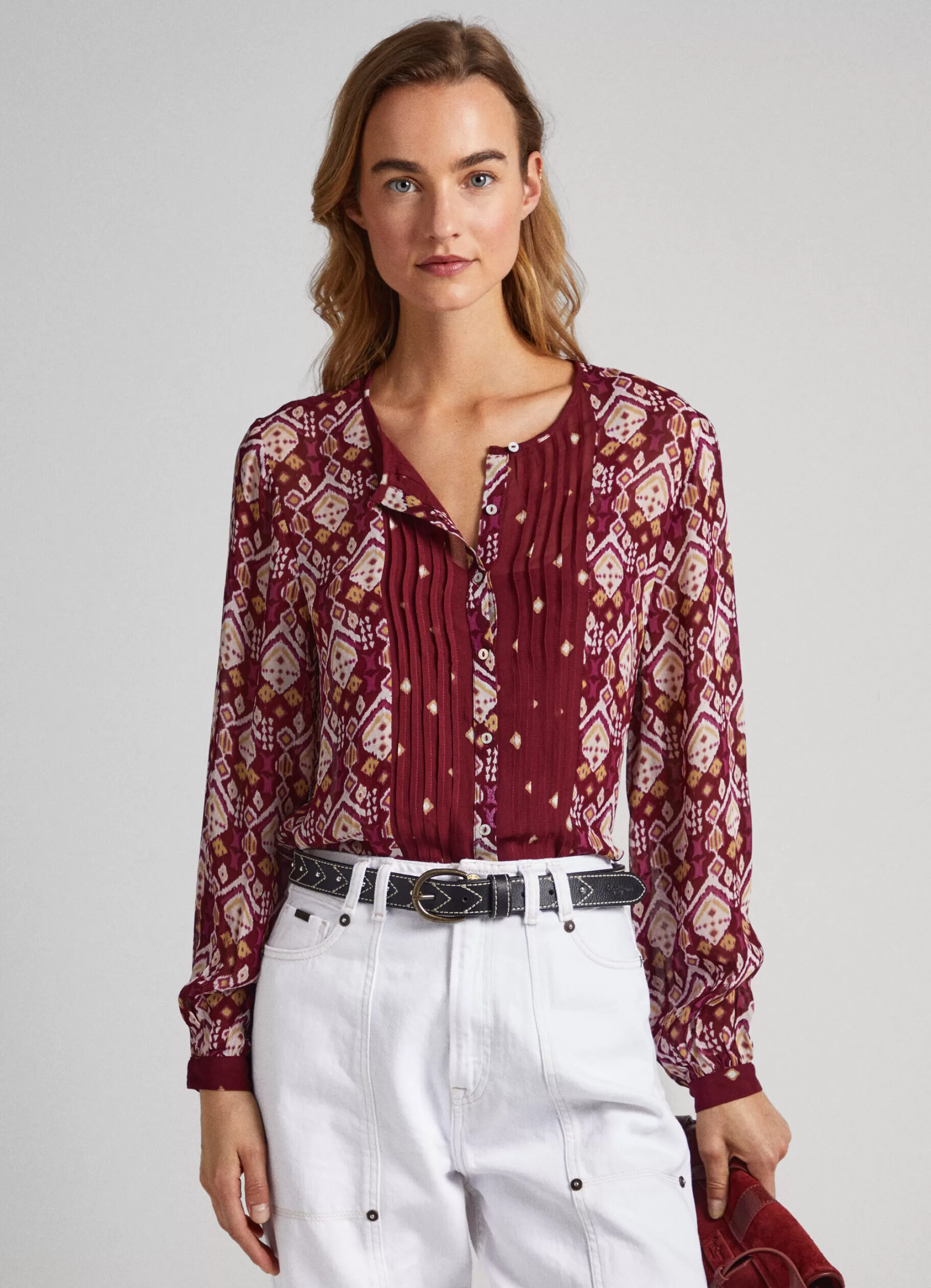 Mulher Pepe Jeans Camisas E Blusas>Camisa Estampado Ornamental