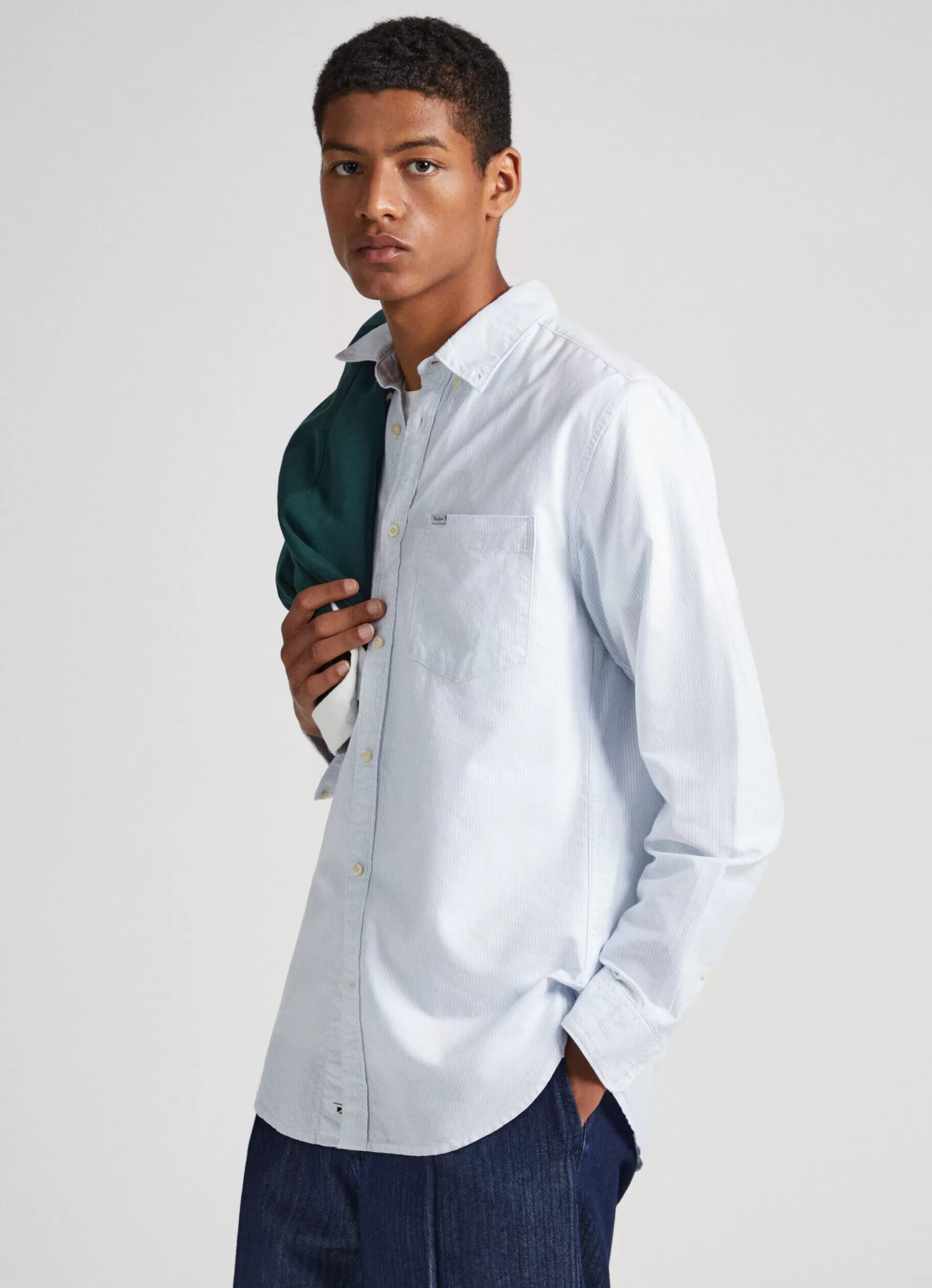 Homem Pepe Jeans Camisas>Camisa Oxford As Riscas Bengala