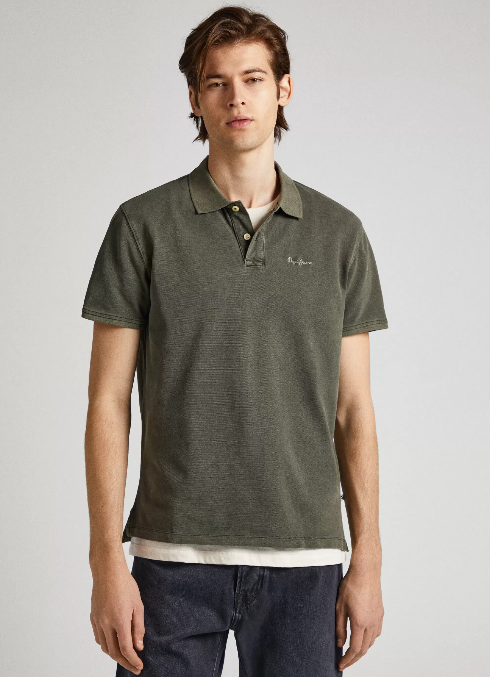 Homem Pepe Jeans Polos>Camisa Piquet Com Logo Bordado