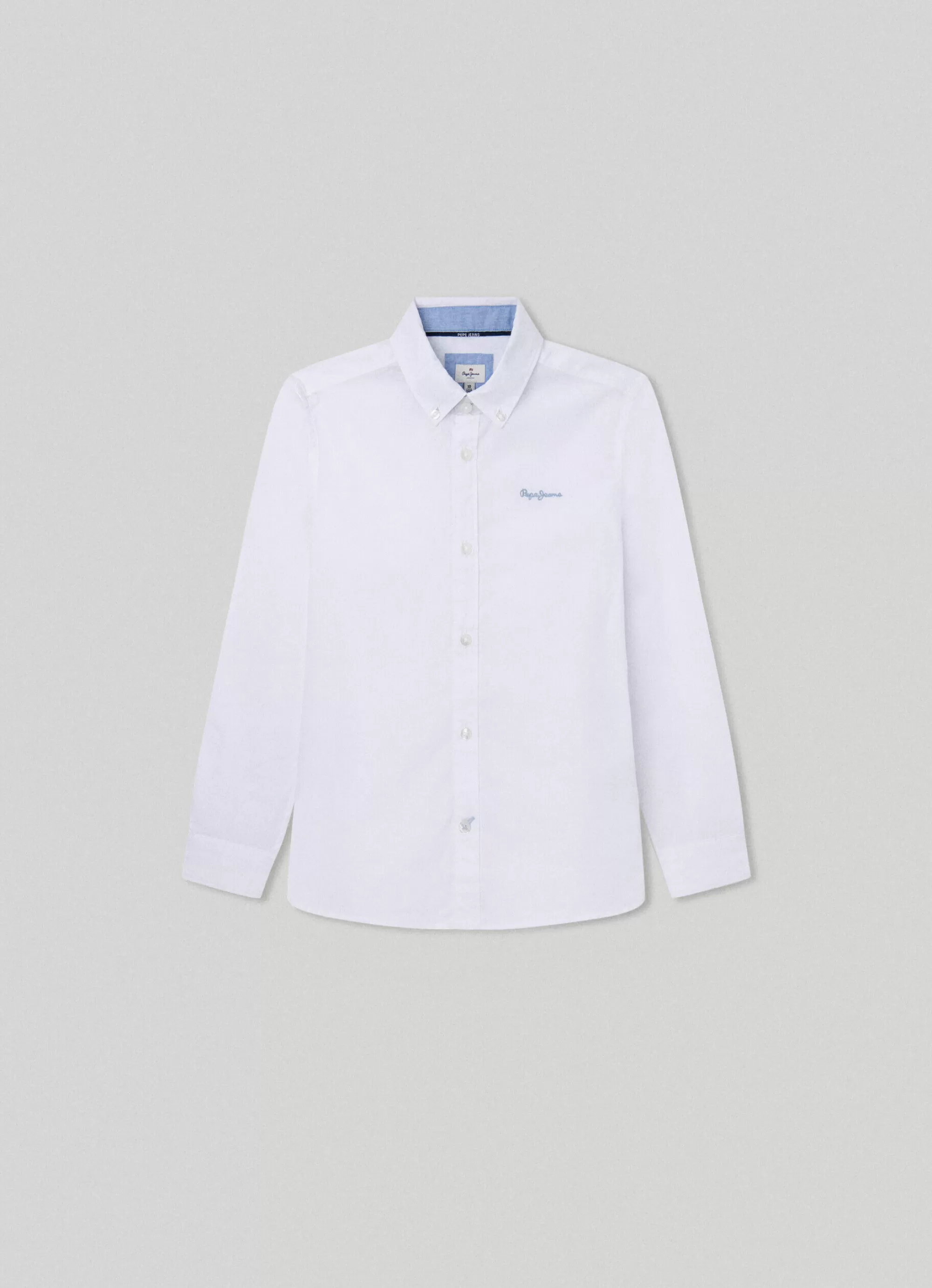 Rapaz Pepe Jeans Polos E Camisas>Camisa Popelina Logo Bordado