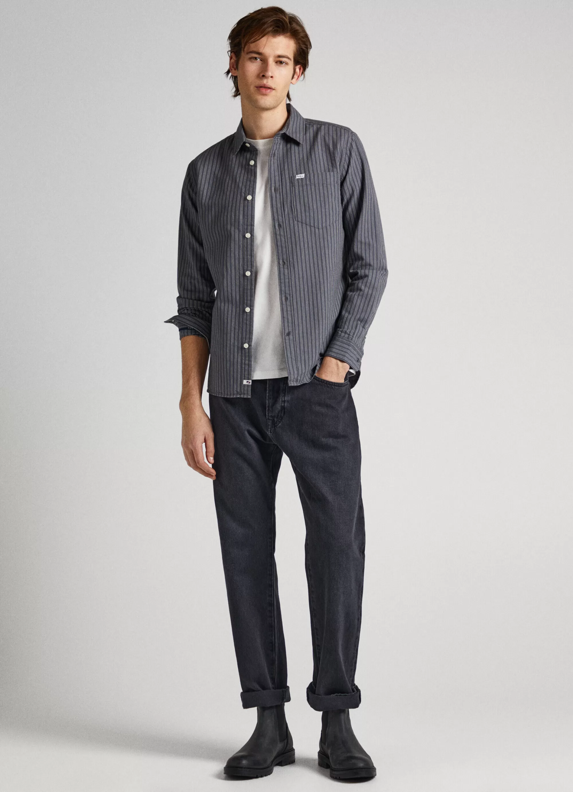 Homem Pepe Jeans Camisas>Camisa Xadrez Oxford Slim Fit