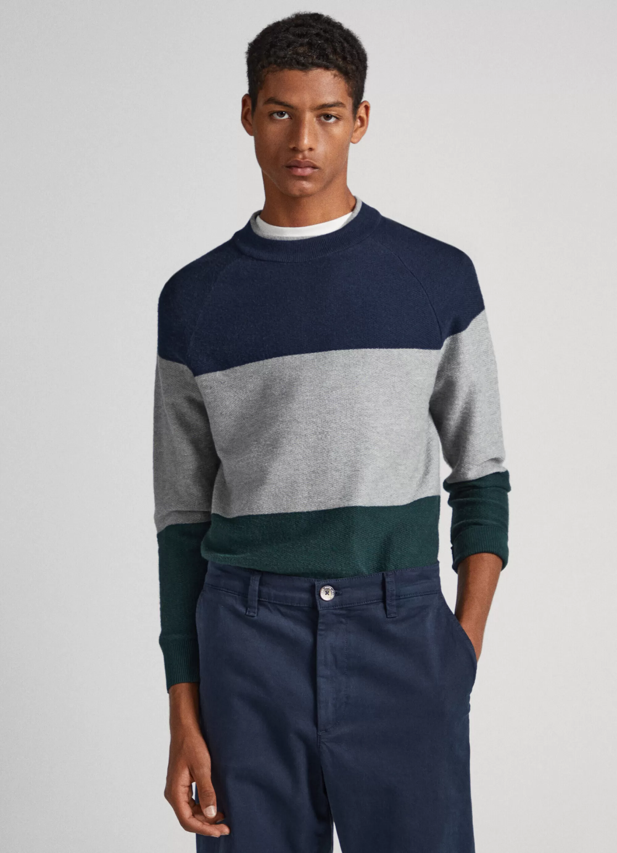 Homem Pepe Jeans Malhas>Camisola Algodao Color Block