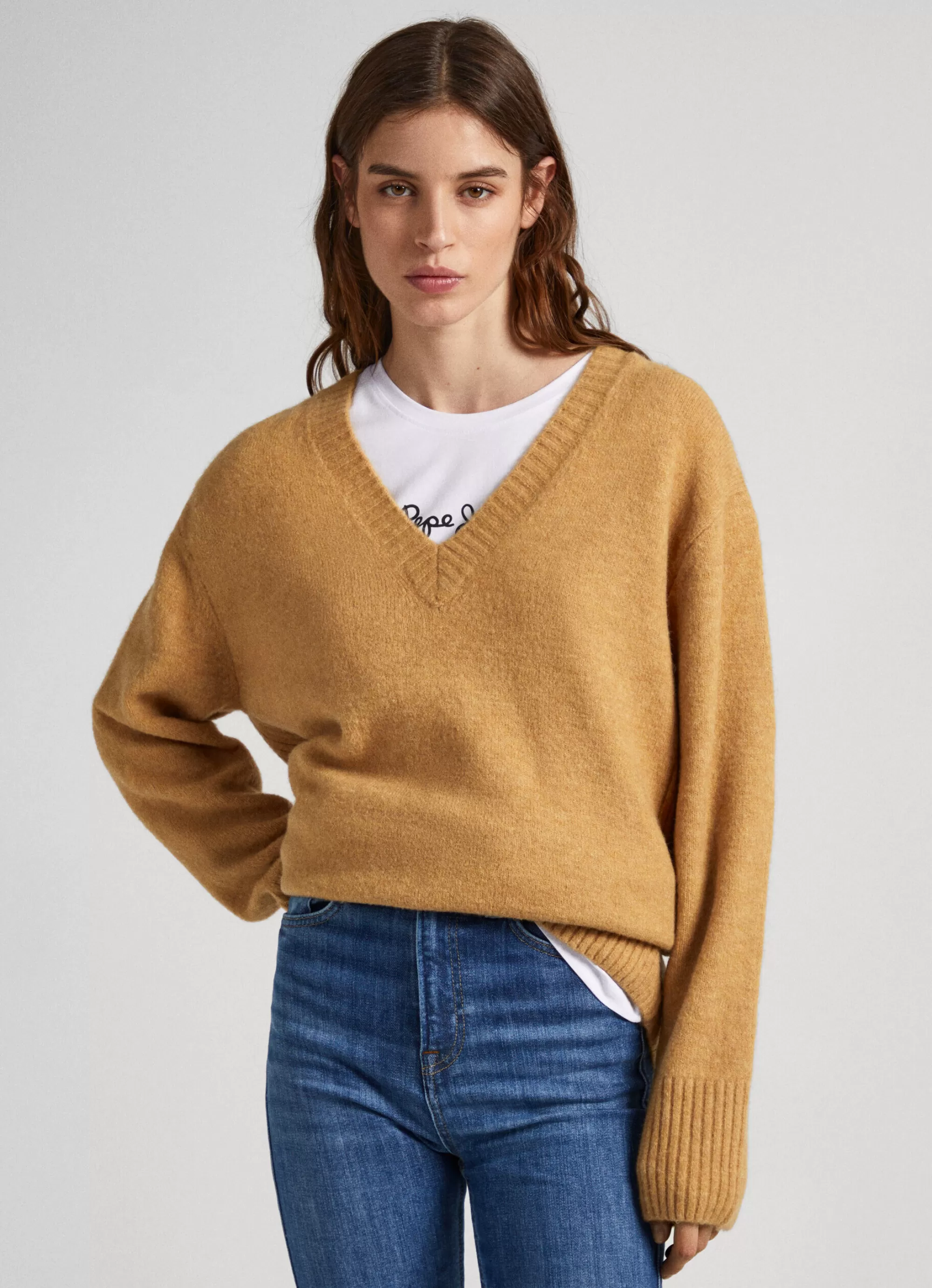 Mulher Pepe Jeans Malhas E Cardigans>Camisola Decote V