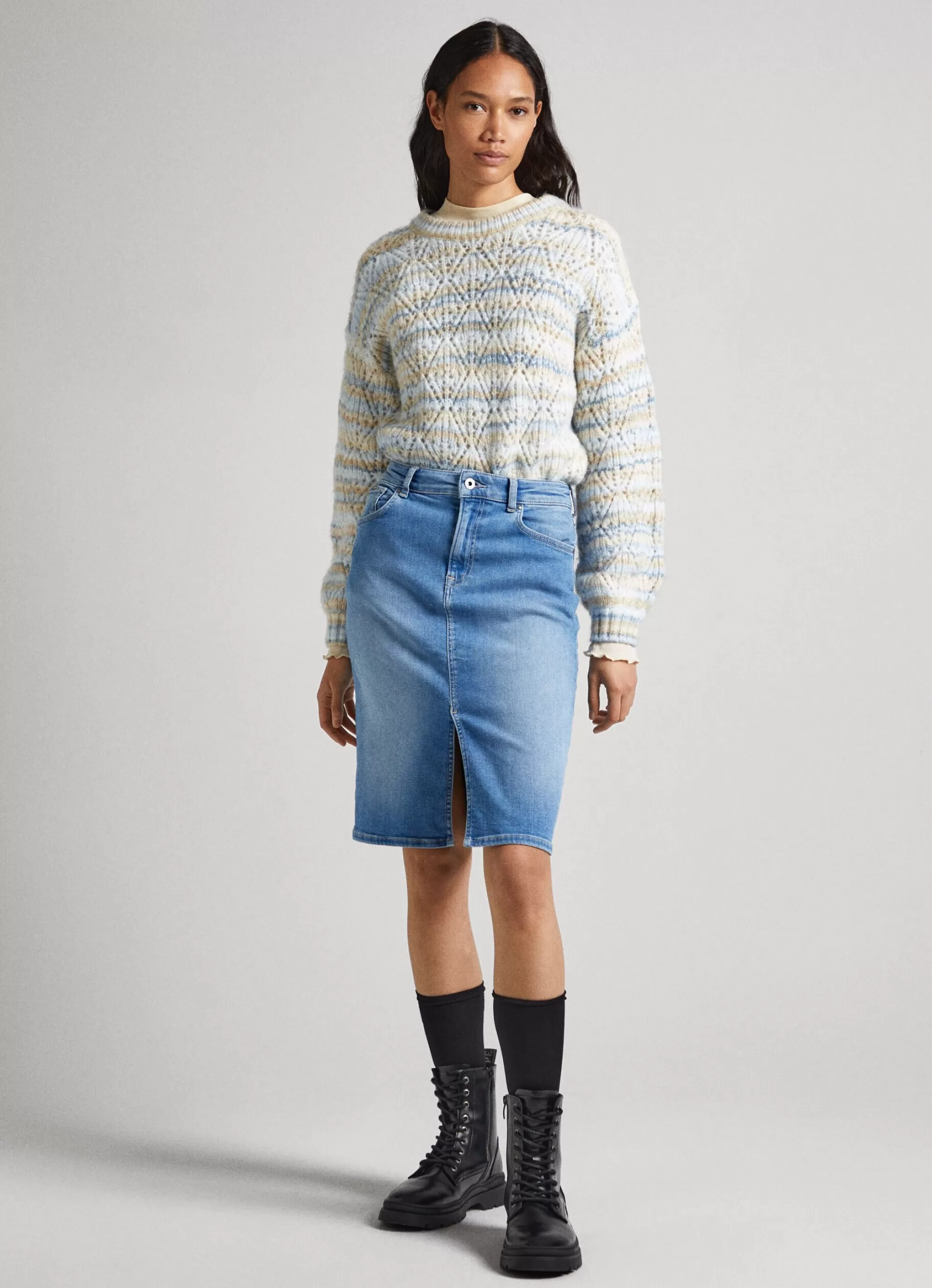 Mulher Pepe Jeans Malhas>Camisola Gola Perkins As Riscas
