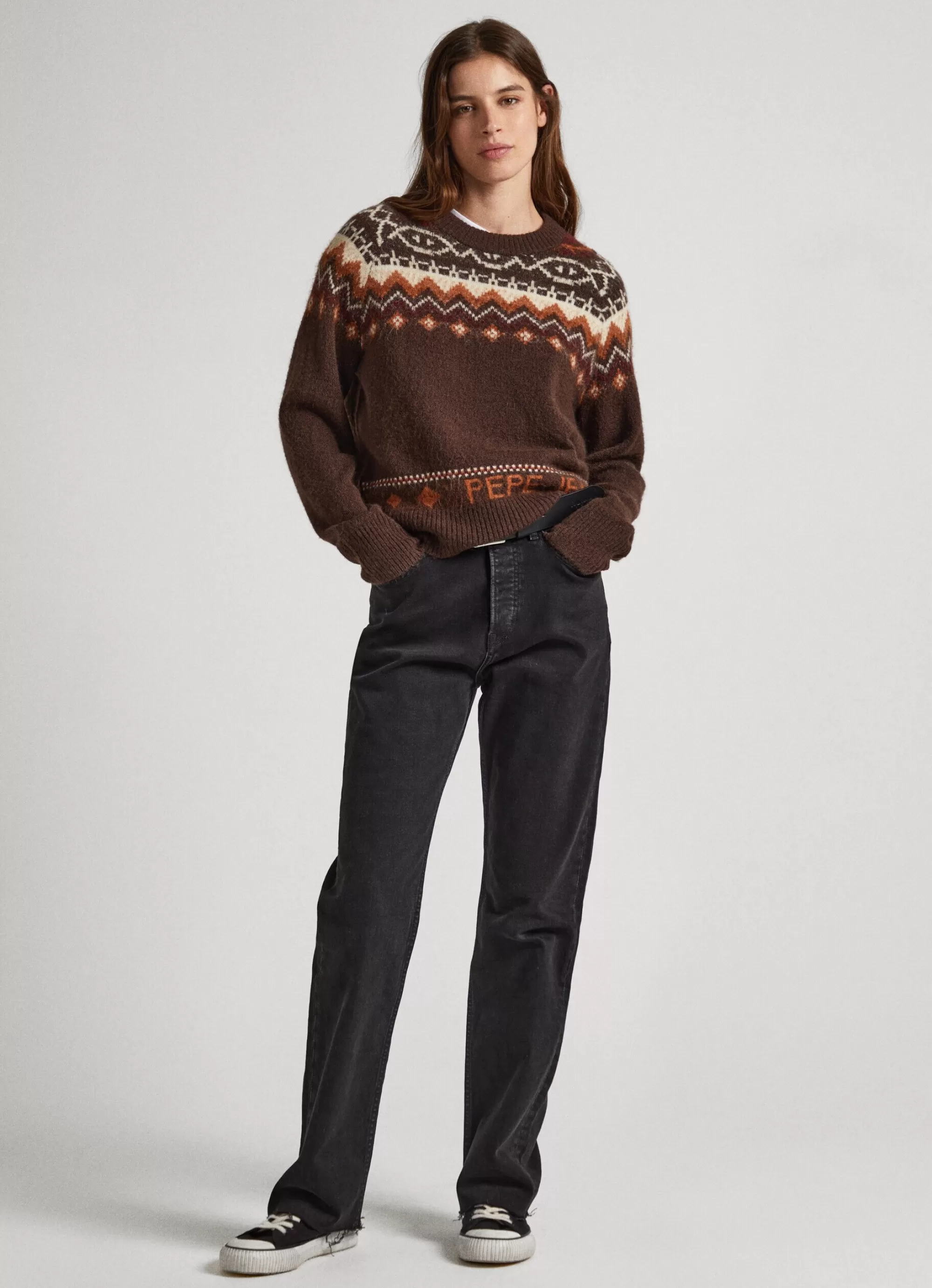 Mulher Pepe Jeans Malhas>Camisola Jacquard Gola Redonda