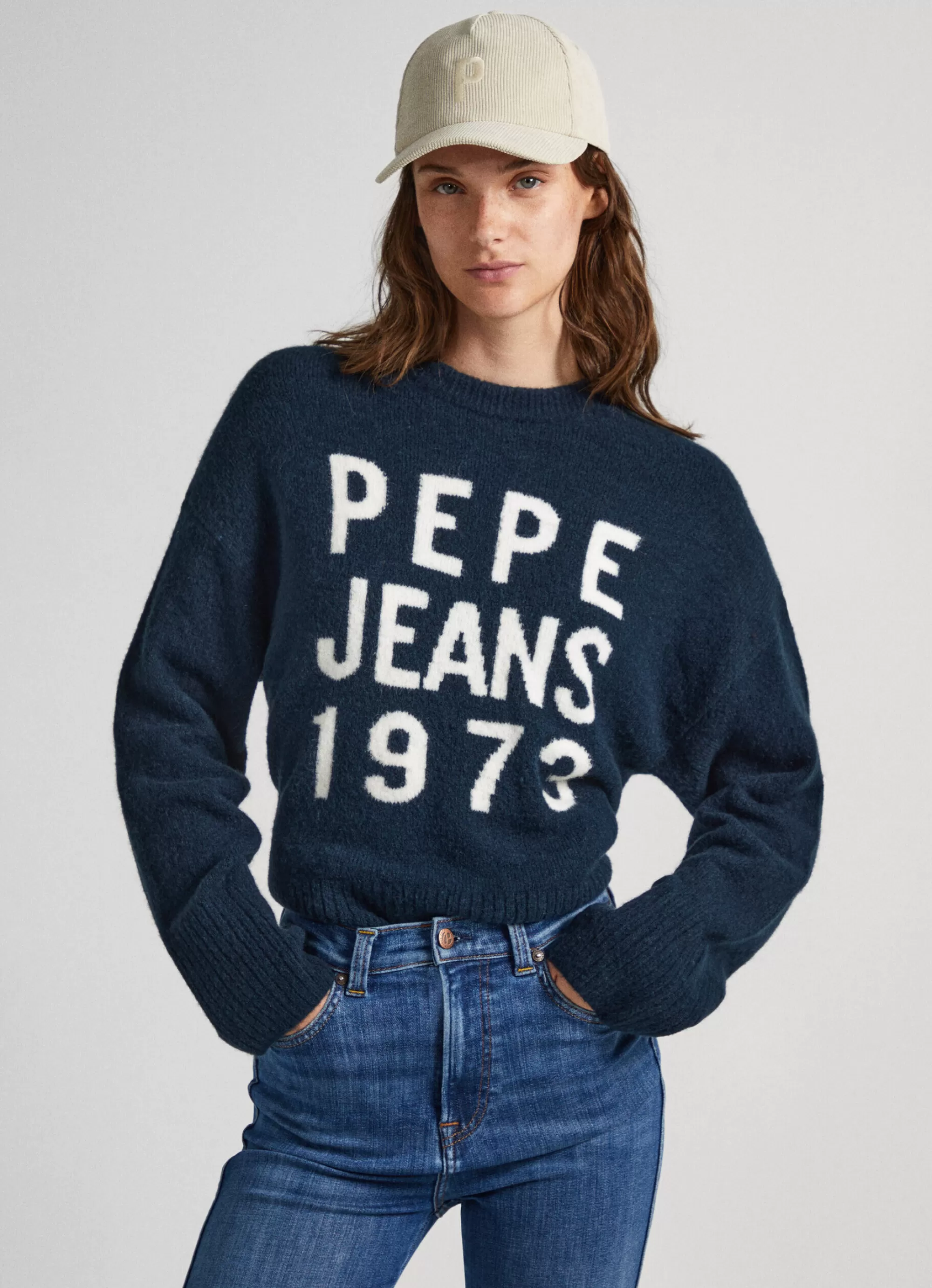 Mulher Pepe Jeans Malhas E Cardigans>Camisola Logo Estampado