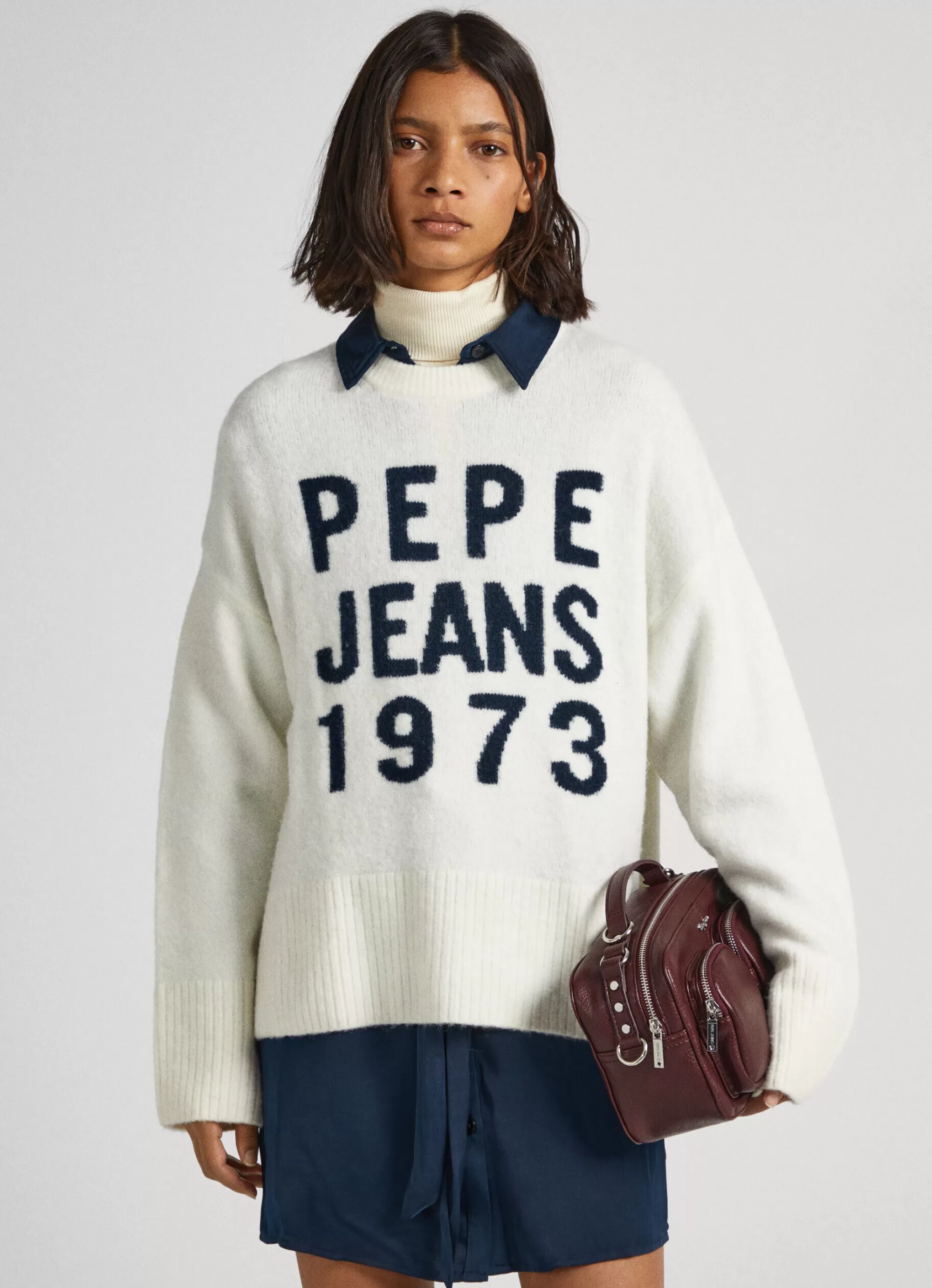 Mulher Pepe Jeans Malhas E Cardigans>Camisola Logo Estampado