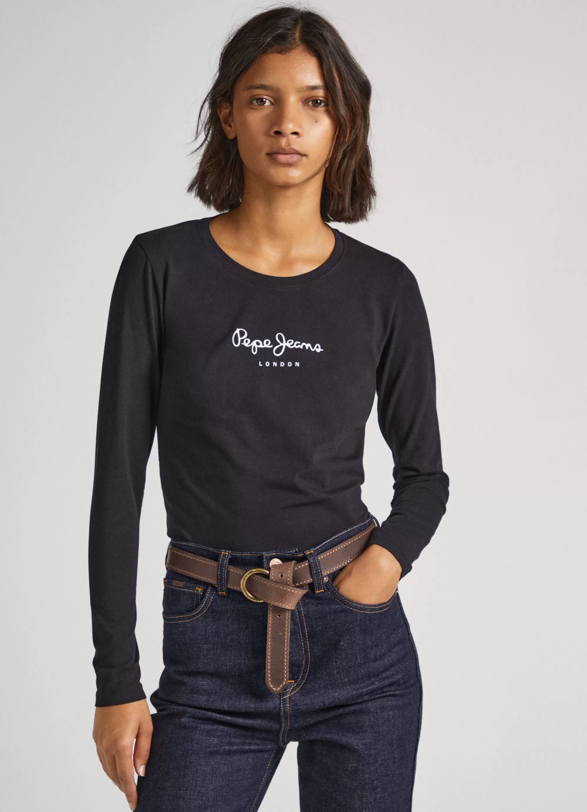 Mulher Pepe Jeans T-Shirts>Camisola Manga Comprida De Algodao