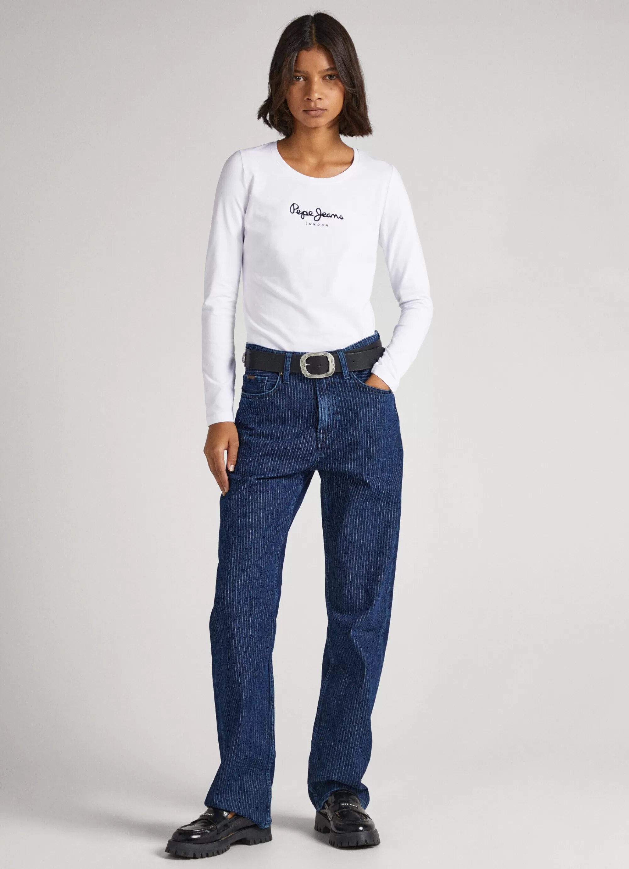 Mulher Pepe Jeans T-Shirts>Camisola Manga Comprida De Algodao