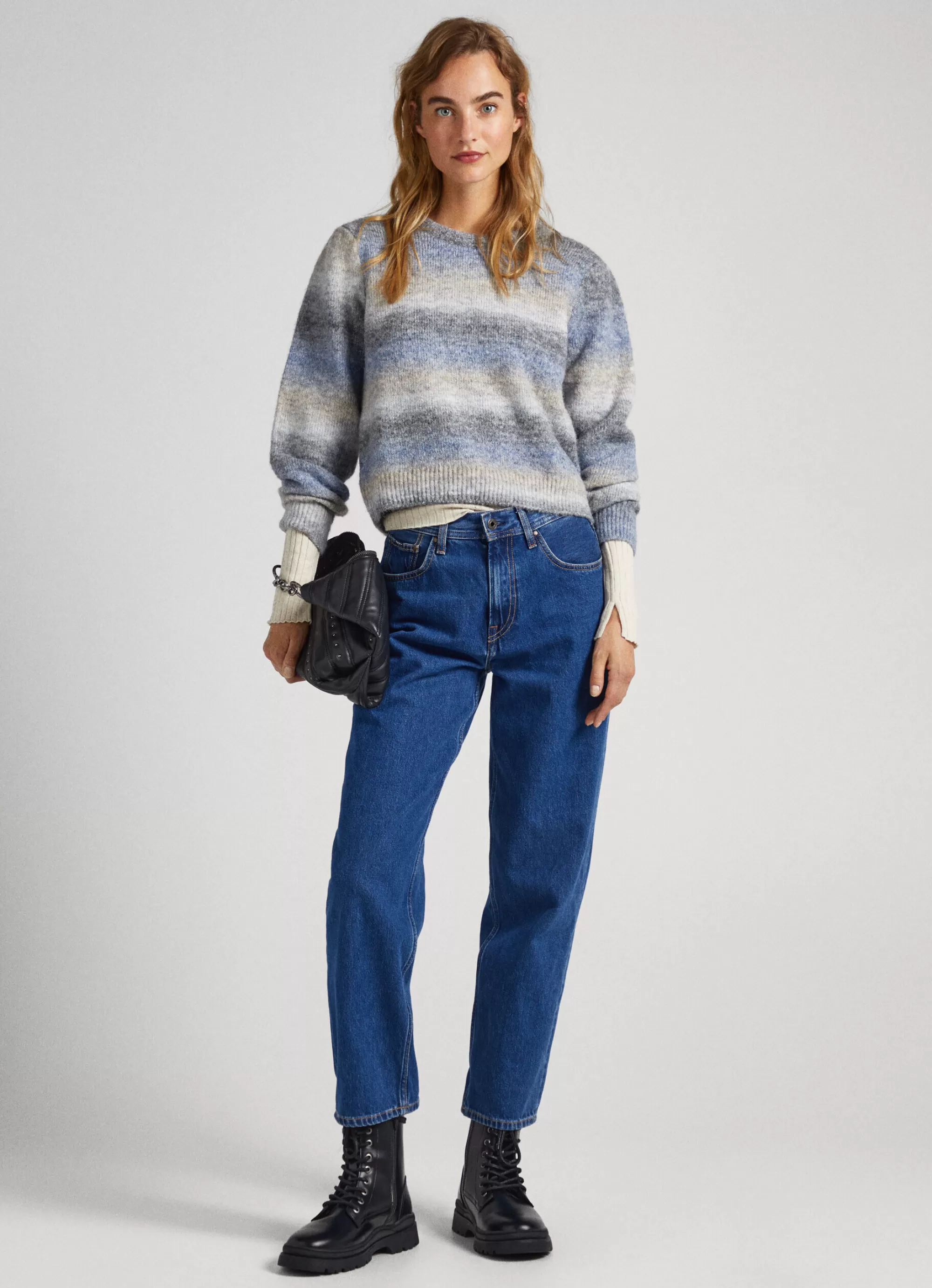 Mulher Pepe Jeans Malhas E Cardigans>Camisola Melange As Riscas