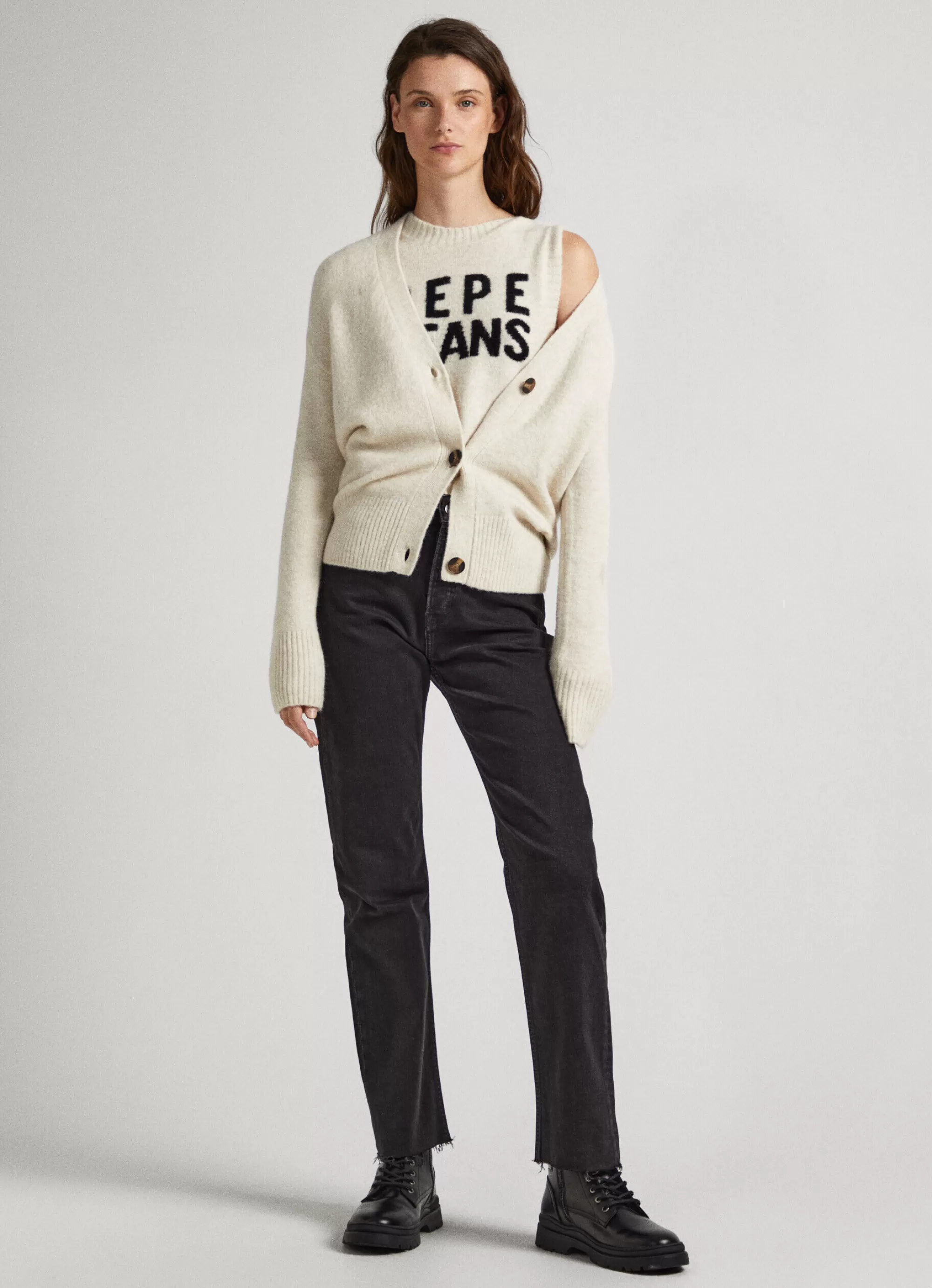 Mulher Pepe Jeans Malhas>Cardigan Com Botoes