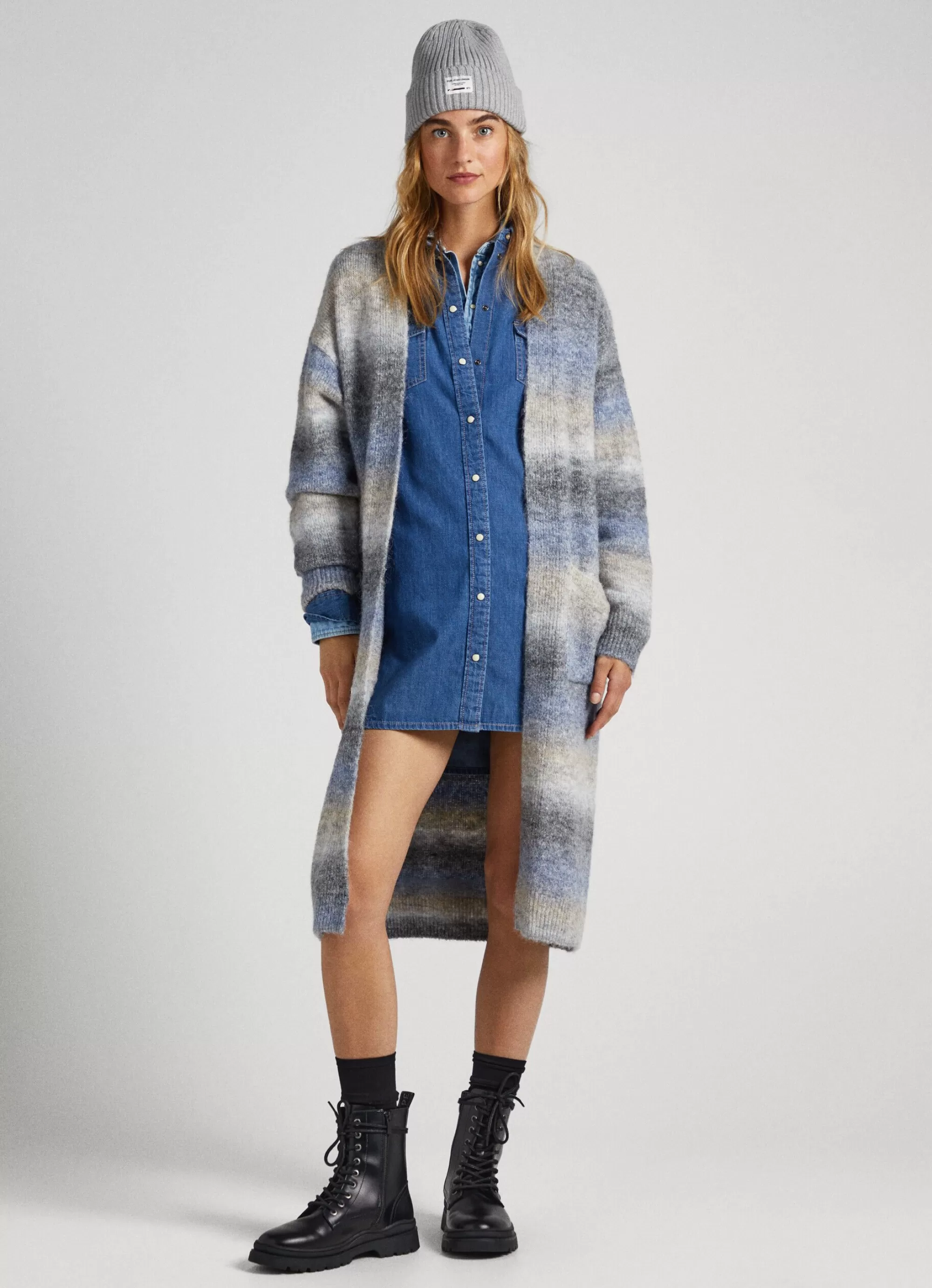 Mulher Pepe Jeans Malhas>Cardigan Melange As Riscas