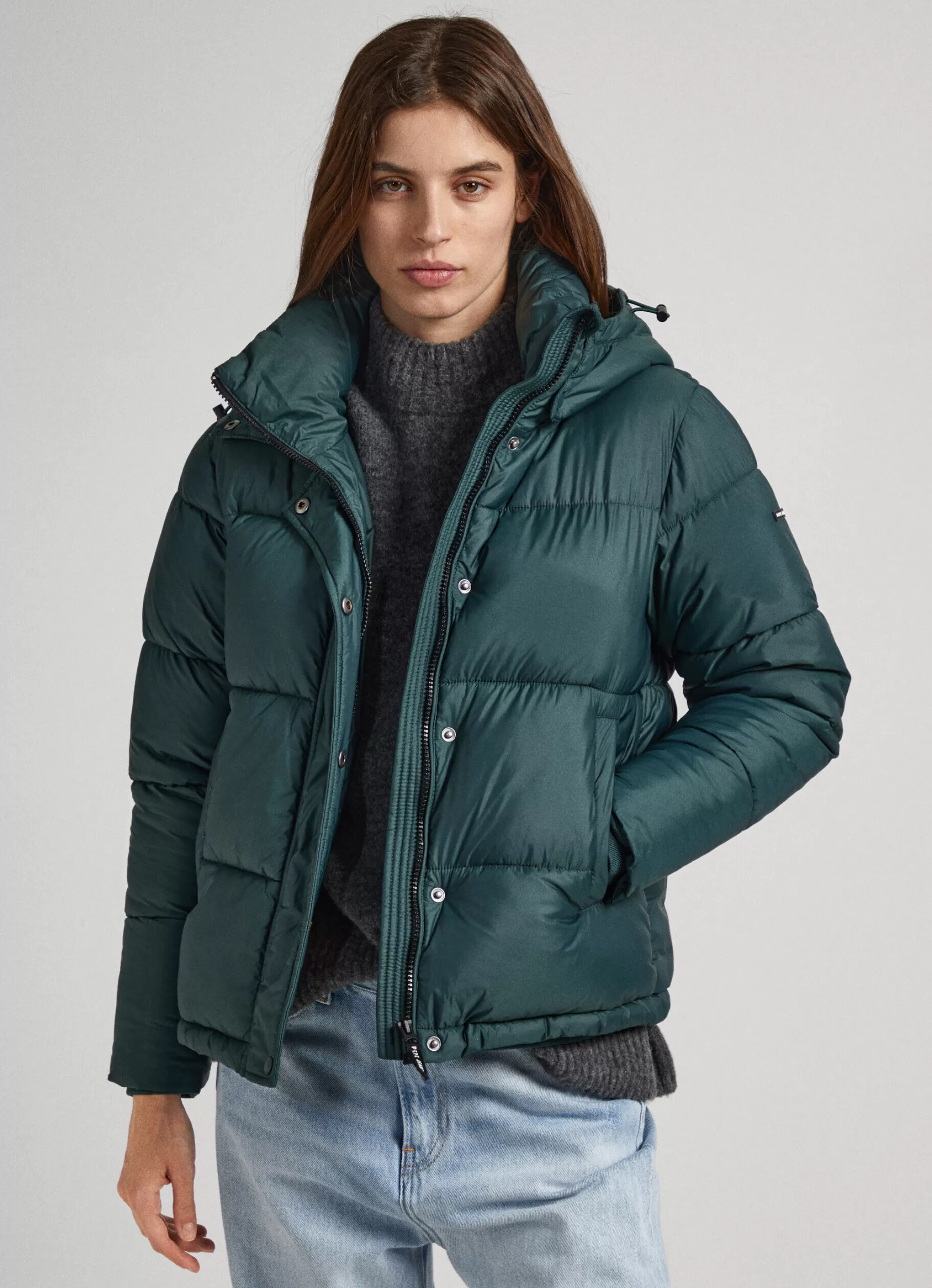 Mulher Pepe Jeans Casaco E Jaquetas>Casaco Acolchoado Com Capuz