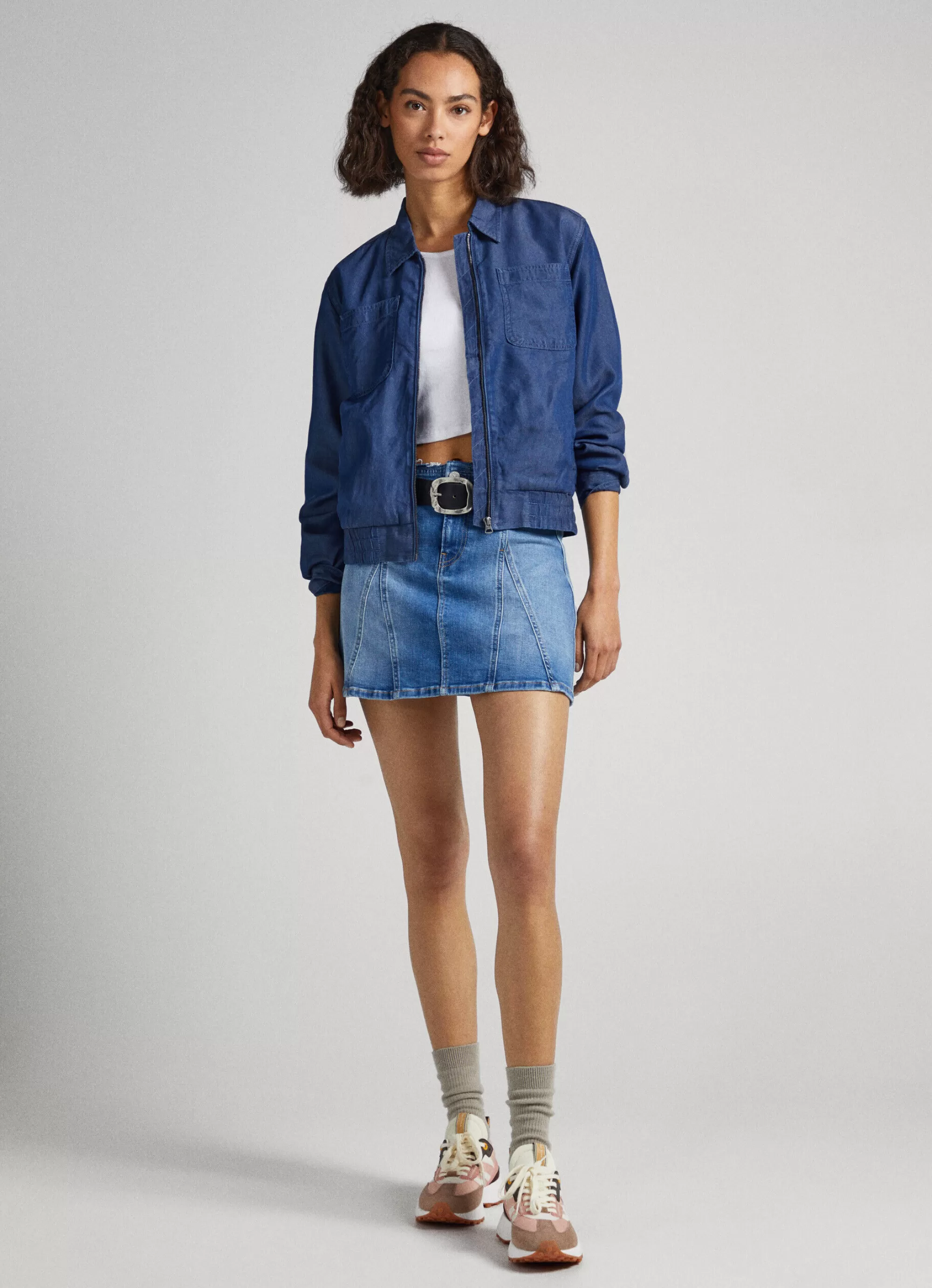 Mulher Pepe Jeans Casaco E Jaquetas>Casaco Bomber Chambray