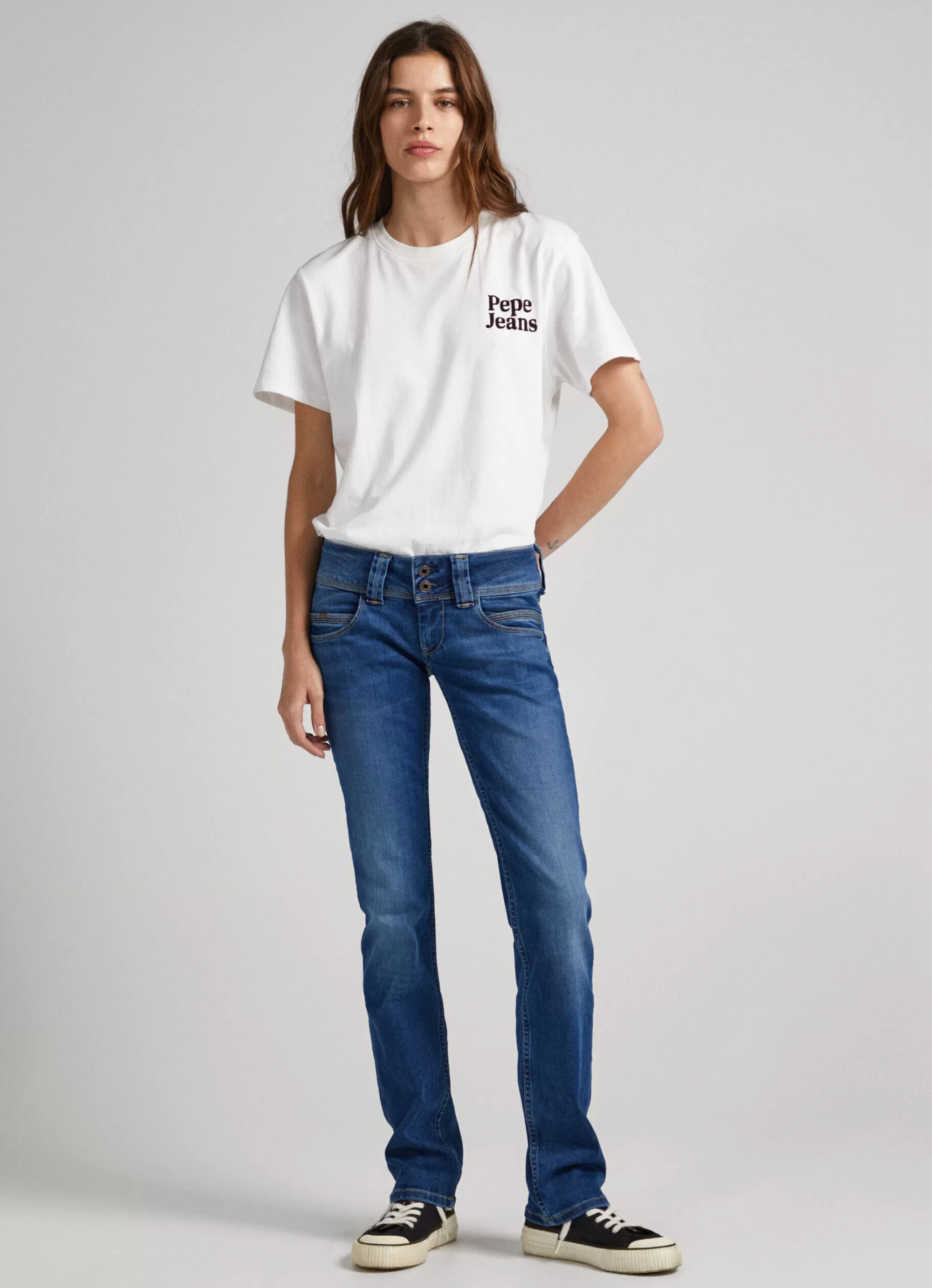 Mulher Pepe Jeans Straight>Jean Venus Regular Fit Low Rise