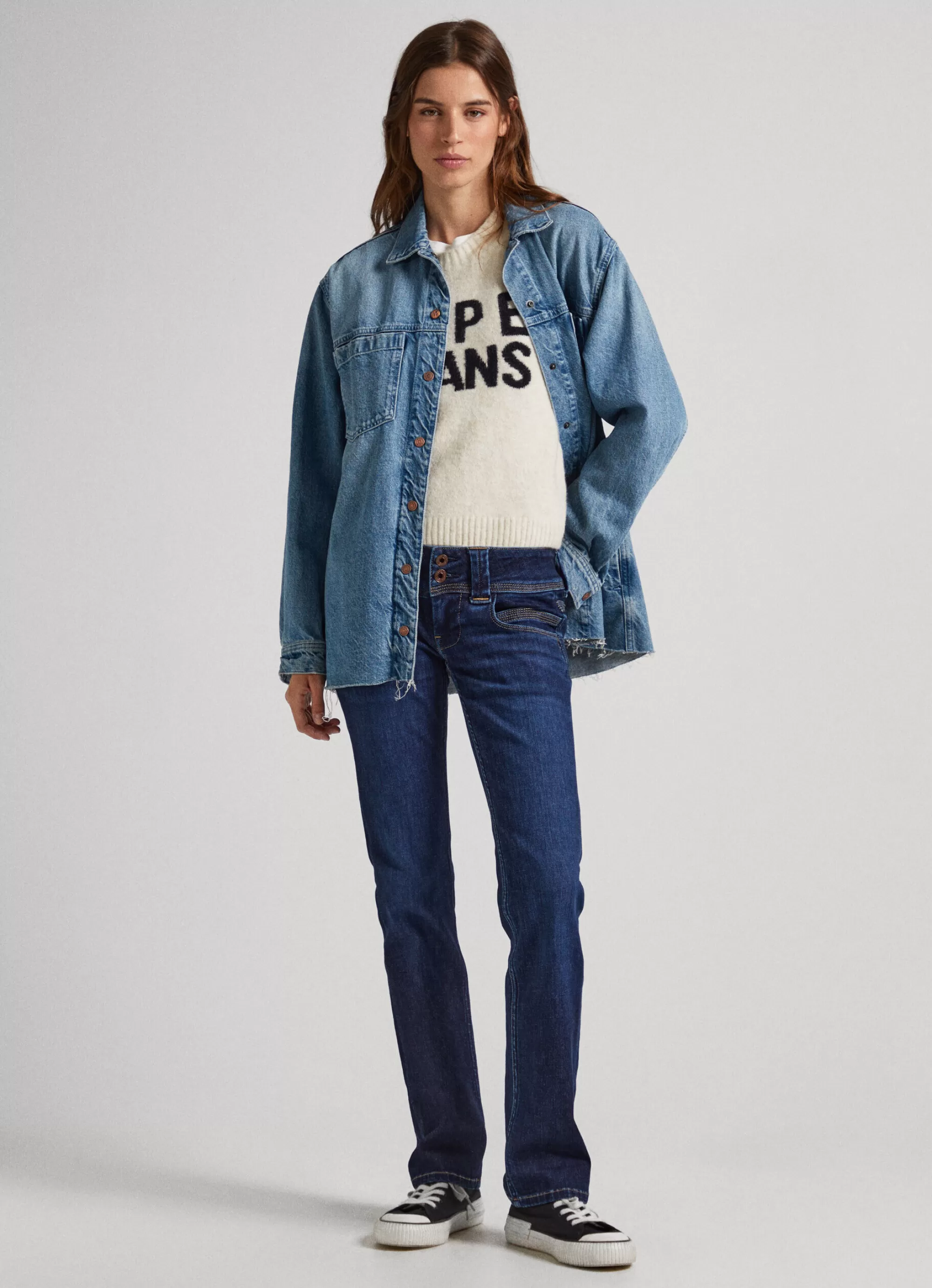 Mulher Pepe Jeans Straight>Jean Venus Regular Fit Low Rise