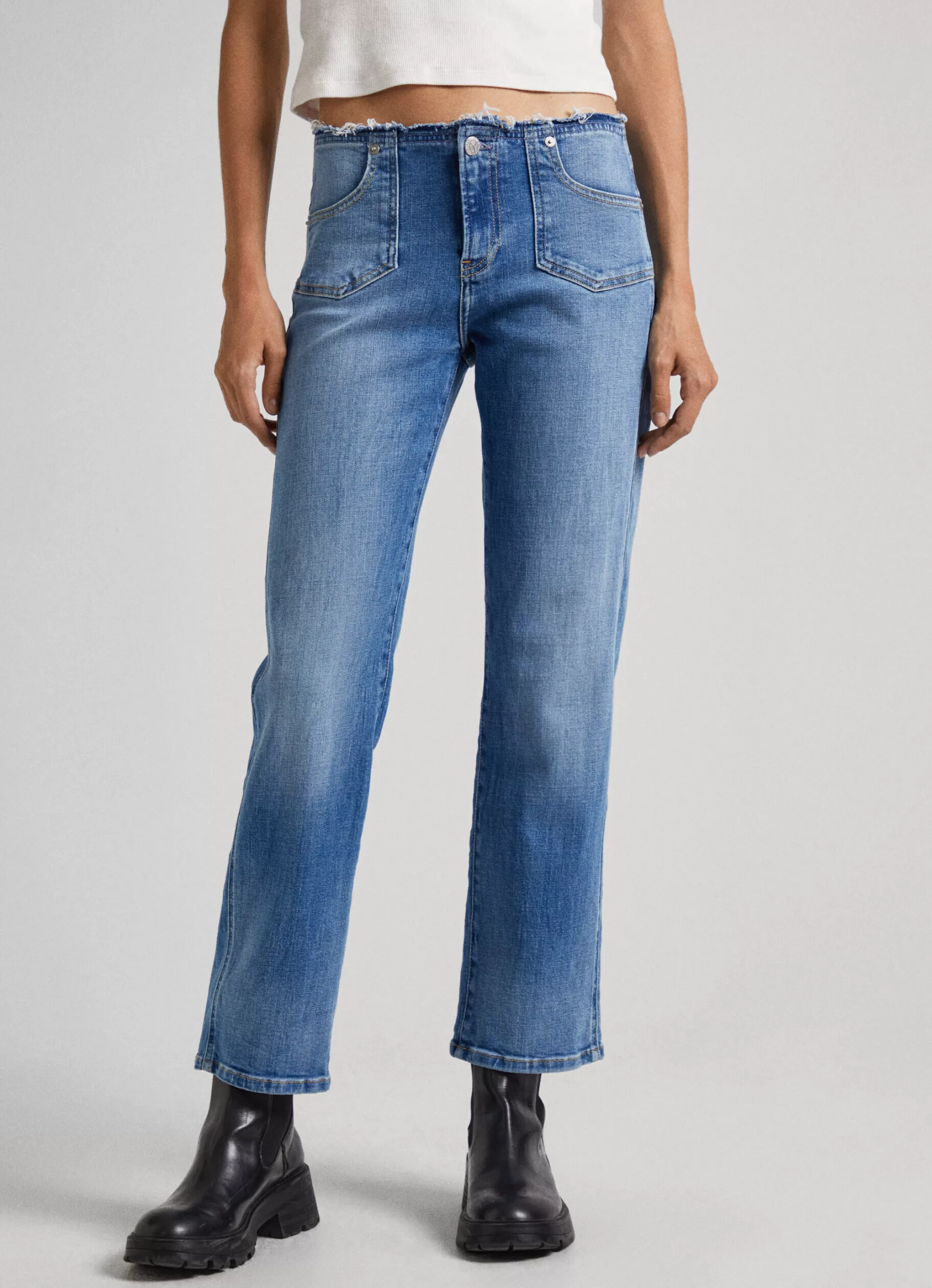 Mulher Pepe Jeans Straight>Jeans Alex Straight Fit Low Waist