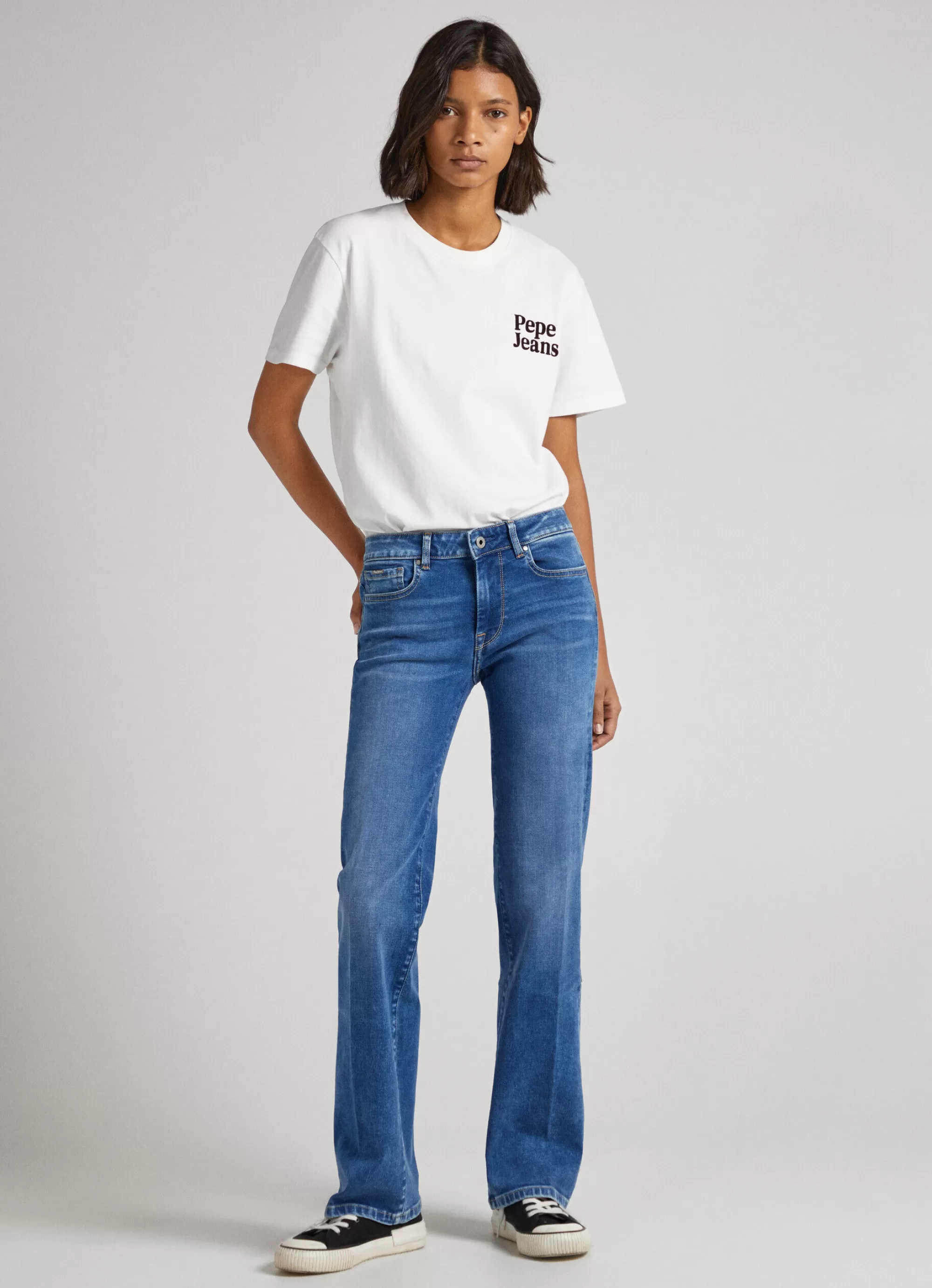 Mulher Pepe Jeans Flare E Boot Cut>Jeans Aubrey Slim Fit Mid Rise