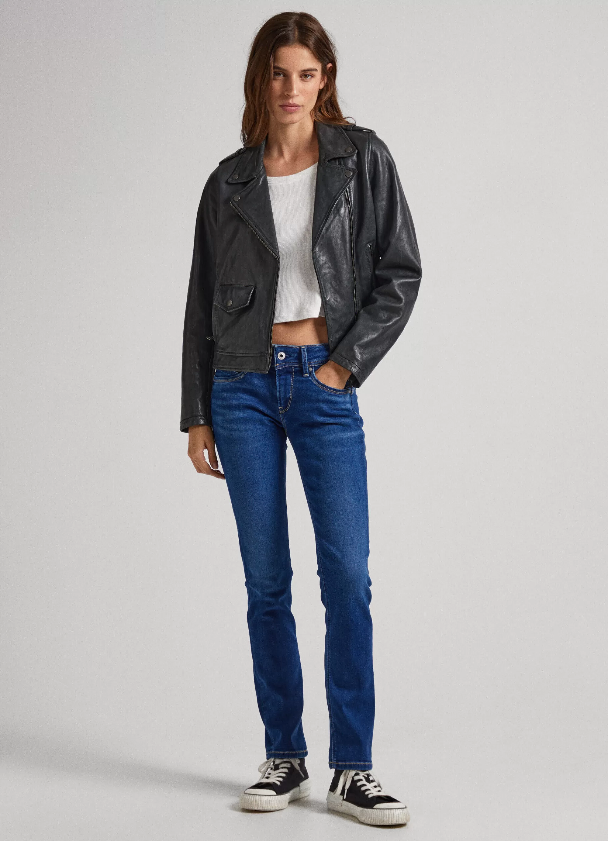 Mulher Pepe Jeans Slim>Jeans Brooke Regular Fit Mid Rise