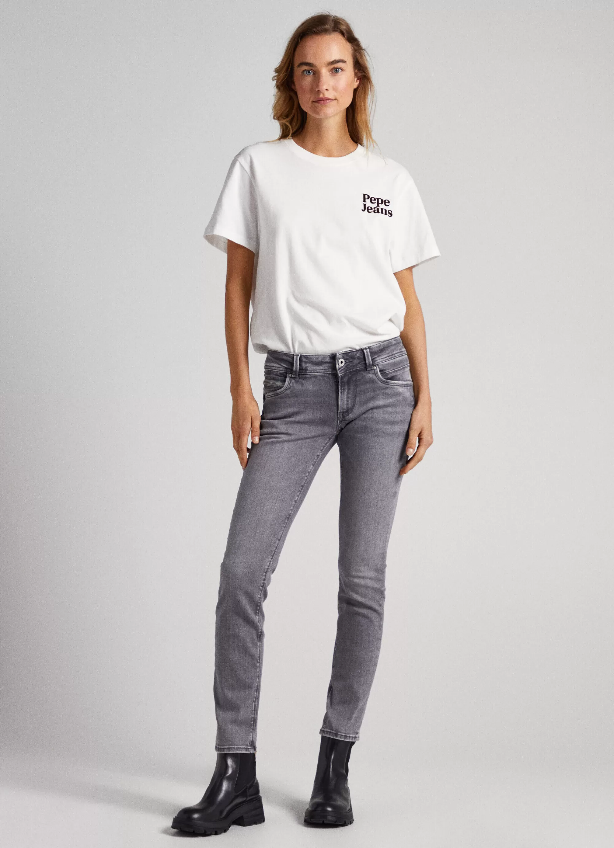 Mulher Pepe Jeans Slim>Jeans Brooke Regular Fit Mid Rise