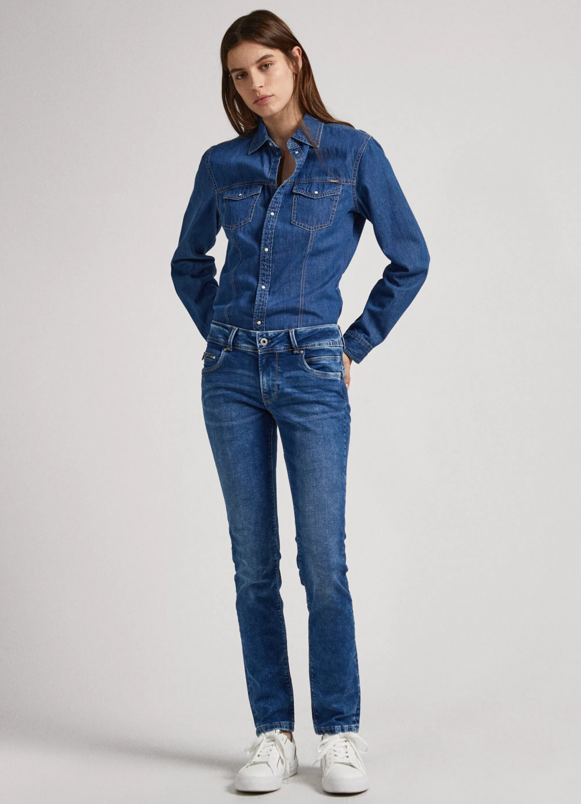 Mulher Pepe Jeans Slim>Jeans Brooke Regular Fit Mid Rise