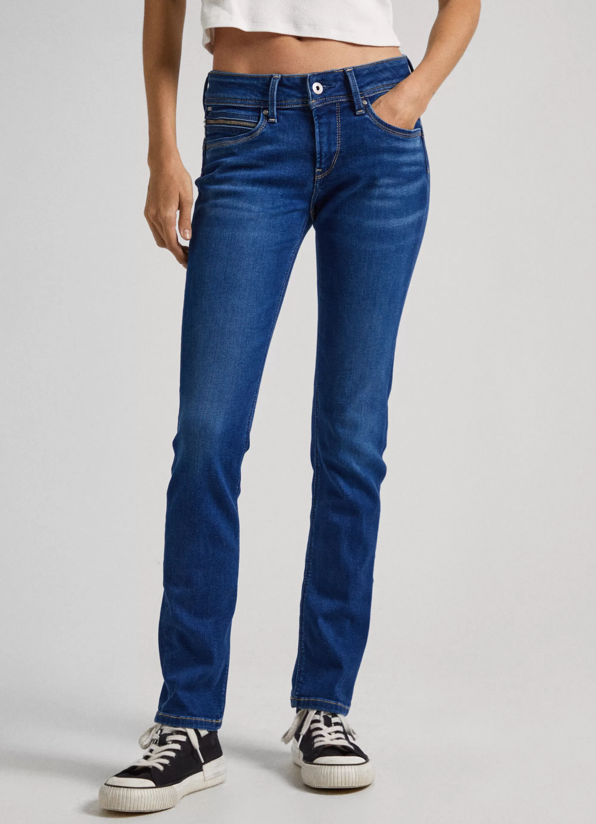 Mulher Pepe Jeans Slim>Jeans Brooke Regular Fit Mid Rise