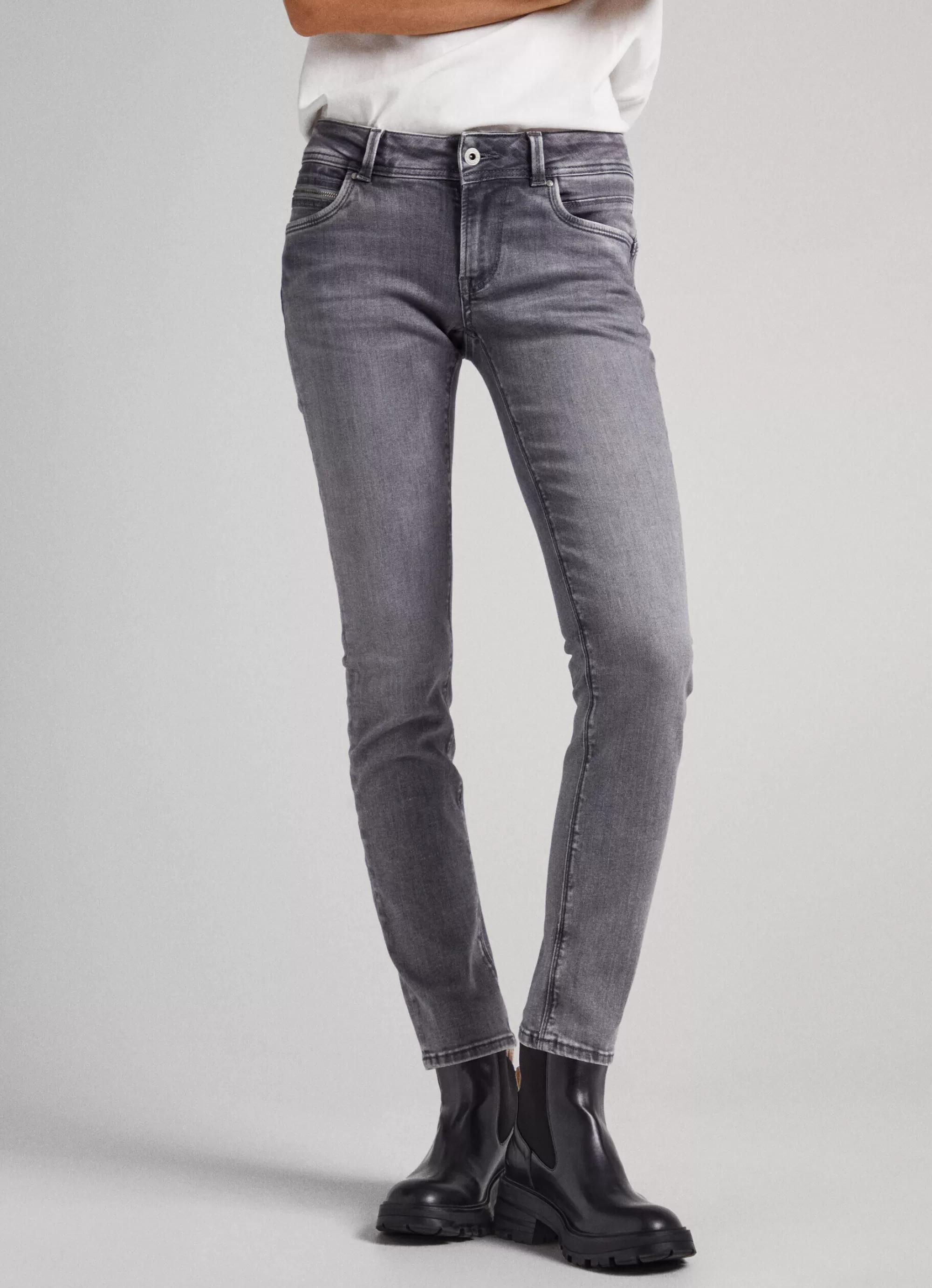 Mulher Pepe Jeans Slim>Jeans Brooke Regular Fit Mid Rise