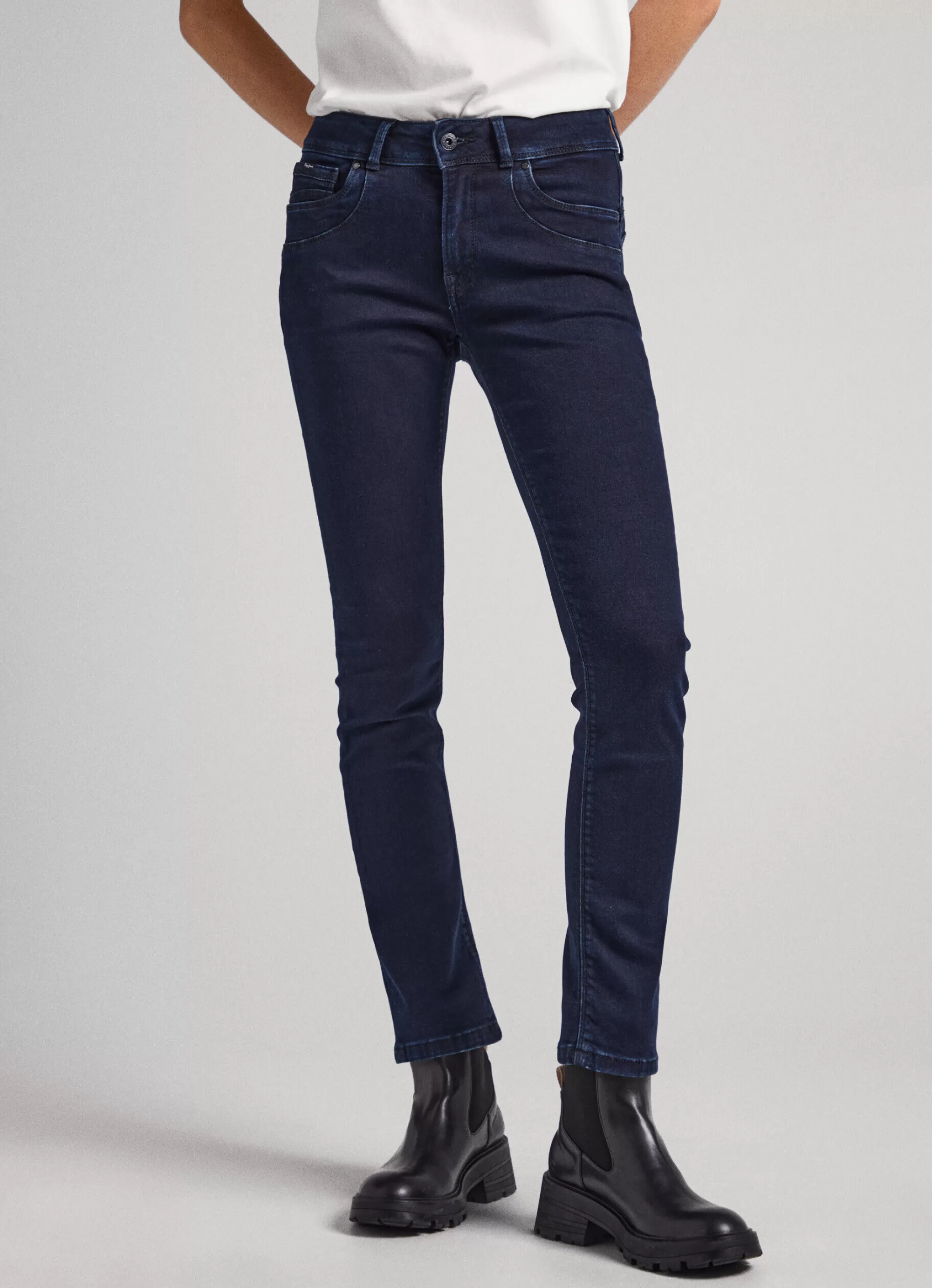 Mulher Pepe Jeans Slim>Jeans Brookes Regular Fit Mid-Rise