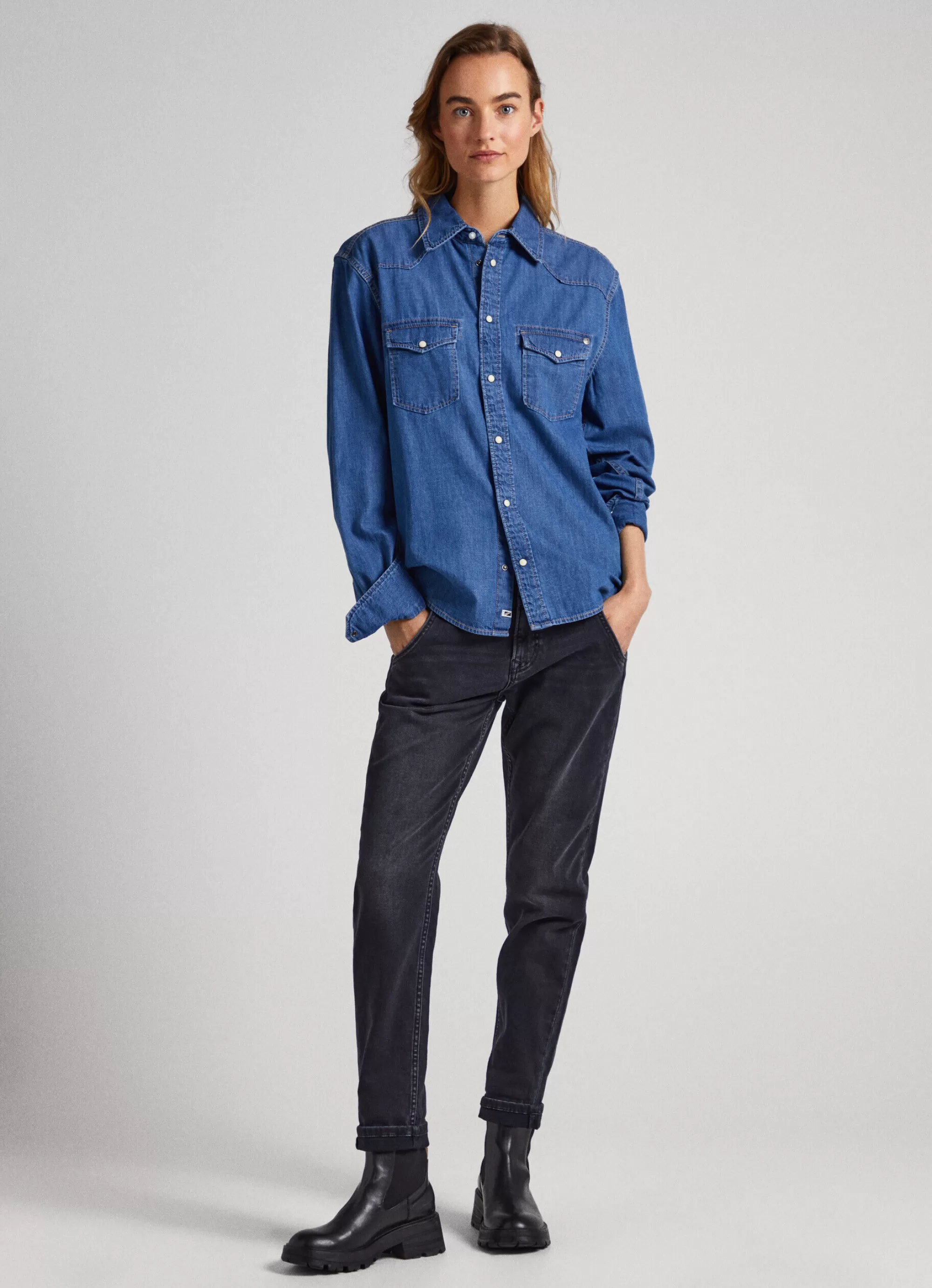 Mulher Pepe Jeans Trends>Jeans Carey Relaxed Fit Mid-Rise