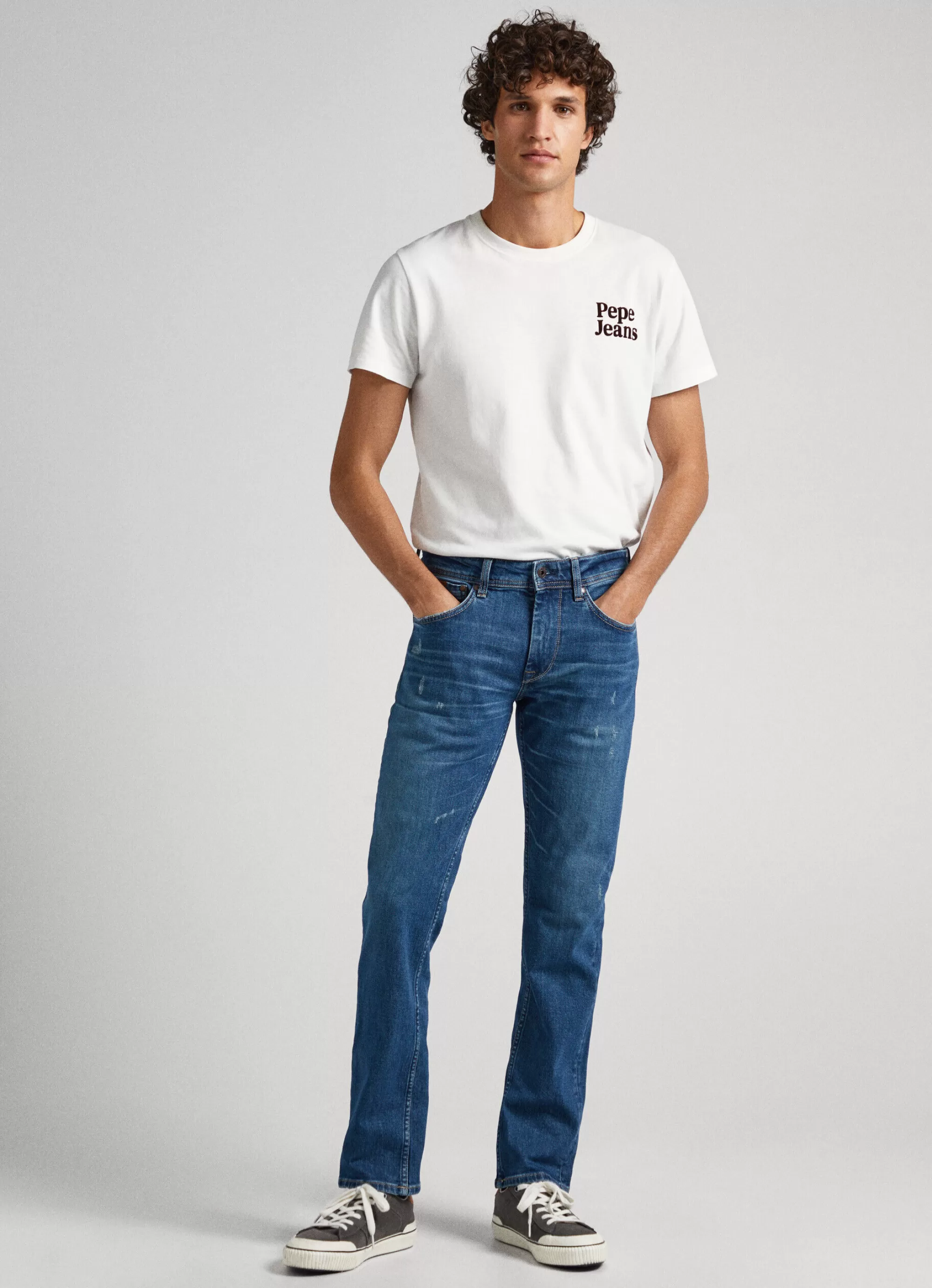 Homem Pepe Jeans Regular>Jeans Cash Regular Fit Mid Rise