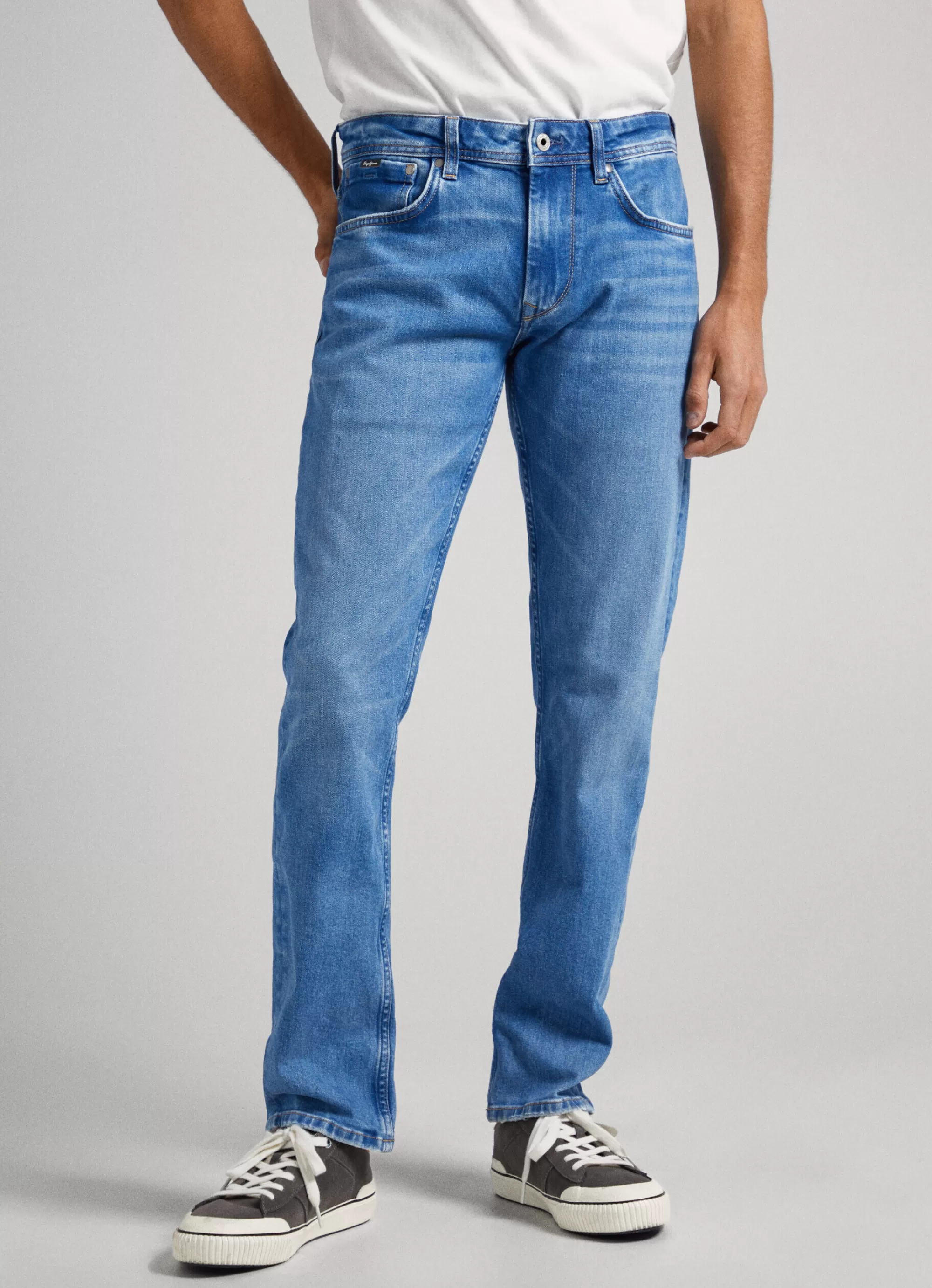 Homem Pepe Jeans Regular>Jeans Cash Regular Fit Mid-Rise