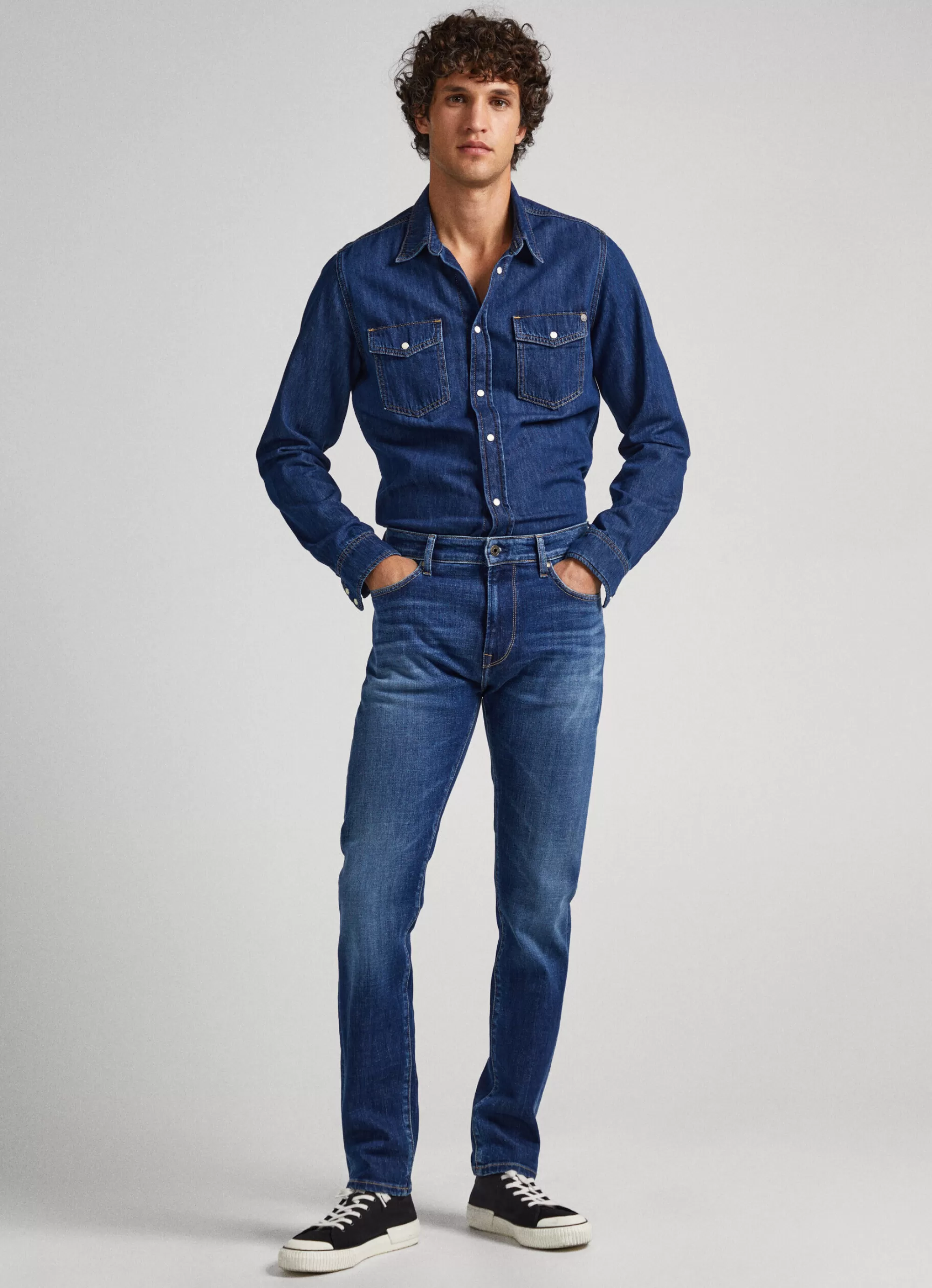 Homem Pepe Jeans Slim>Jeans Crane Slim Fit Mid Rise