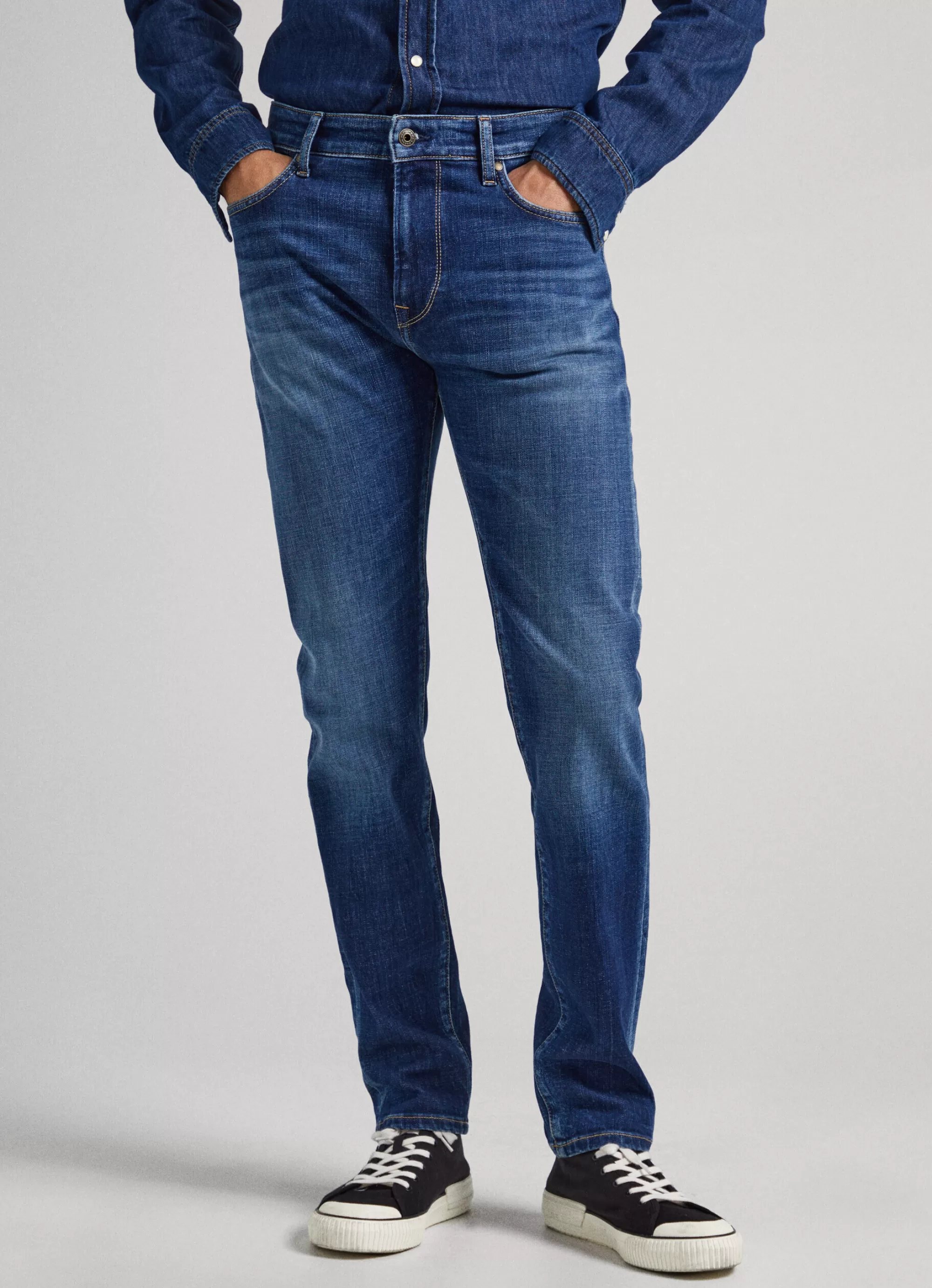 Homem Pepe Jeans Slim>Jeans Crane Slim Fit Mid Rise