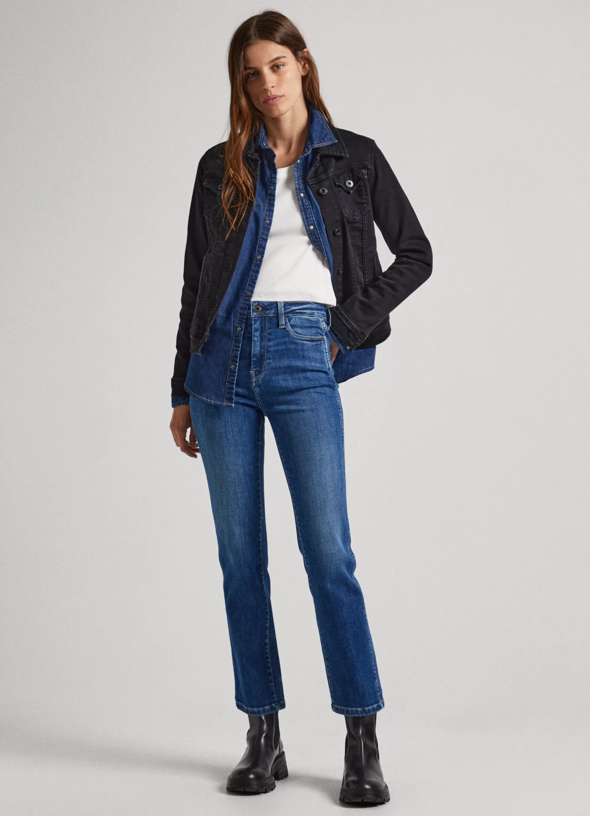 Mulher Pepe Jeans Trends>Jeans Dion 7/8 Slim Fit High-Rise