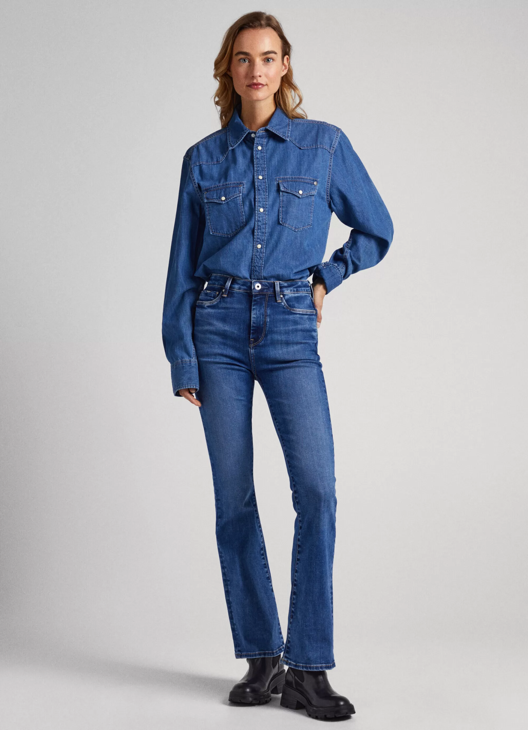 Mulher Pepe Jeans Flare E Boot Cut>Jeans Dion Flare Fit High-Rise Waist