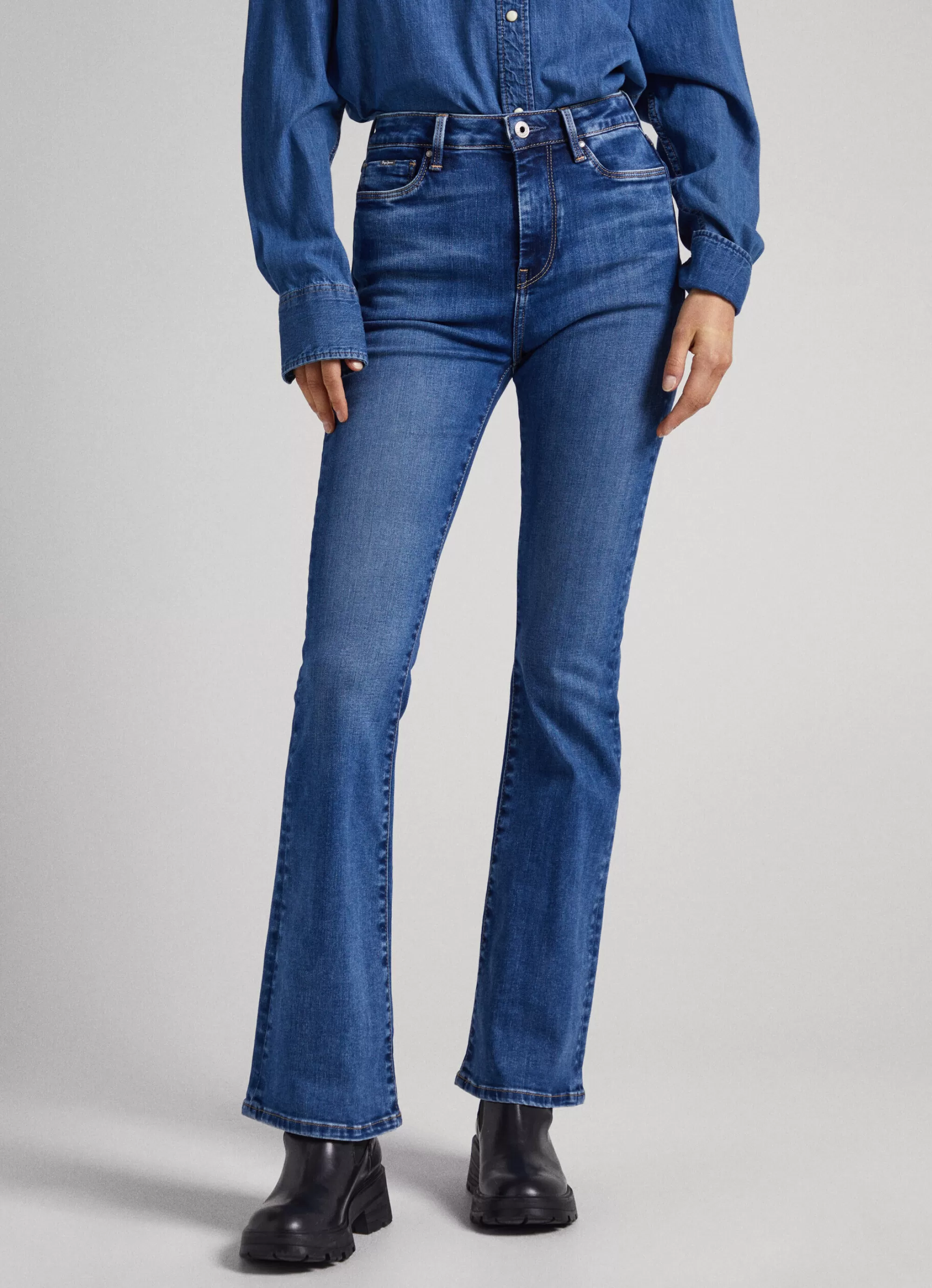 Mulher Pepe Jeans Flare E Boot Cut>Jeans Dion Flare Fit High-Rise Waist