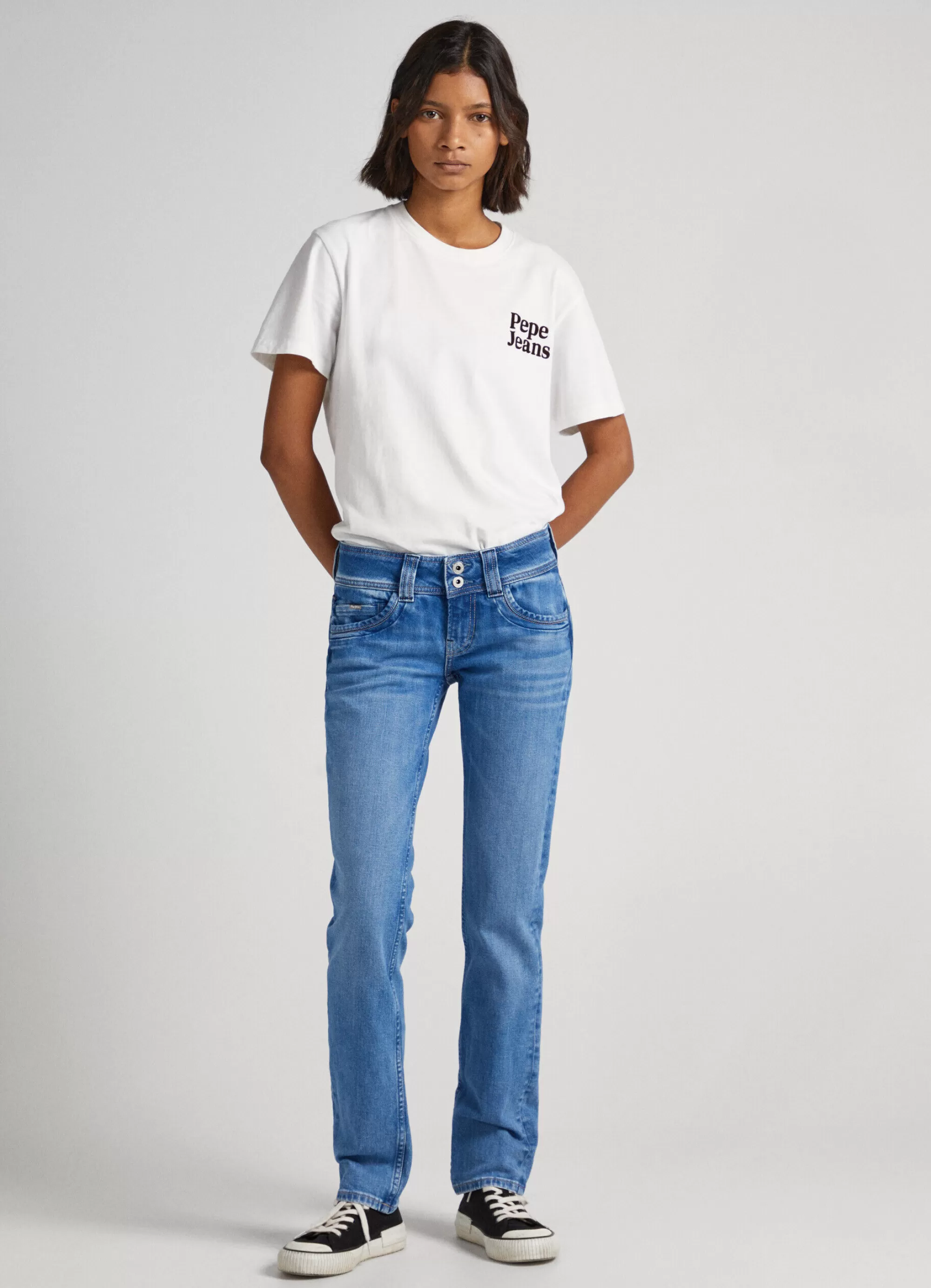 Mulher Pepe Jeans Straight>Jeans Gen Regular Fit Mid Rise