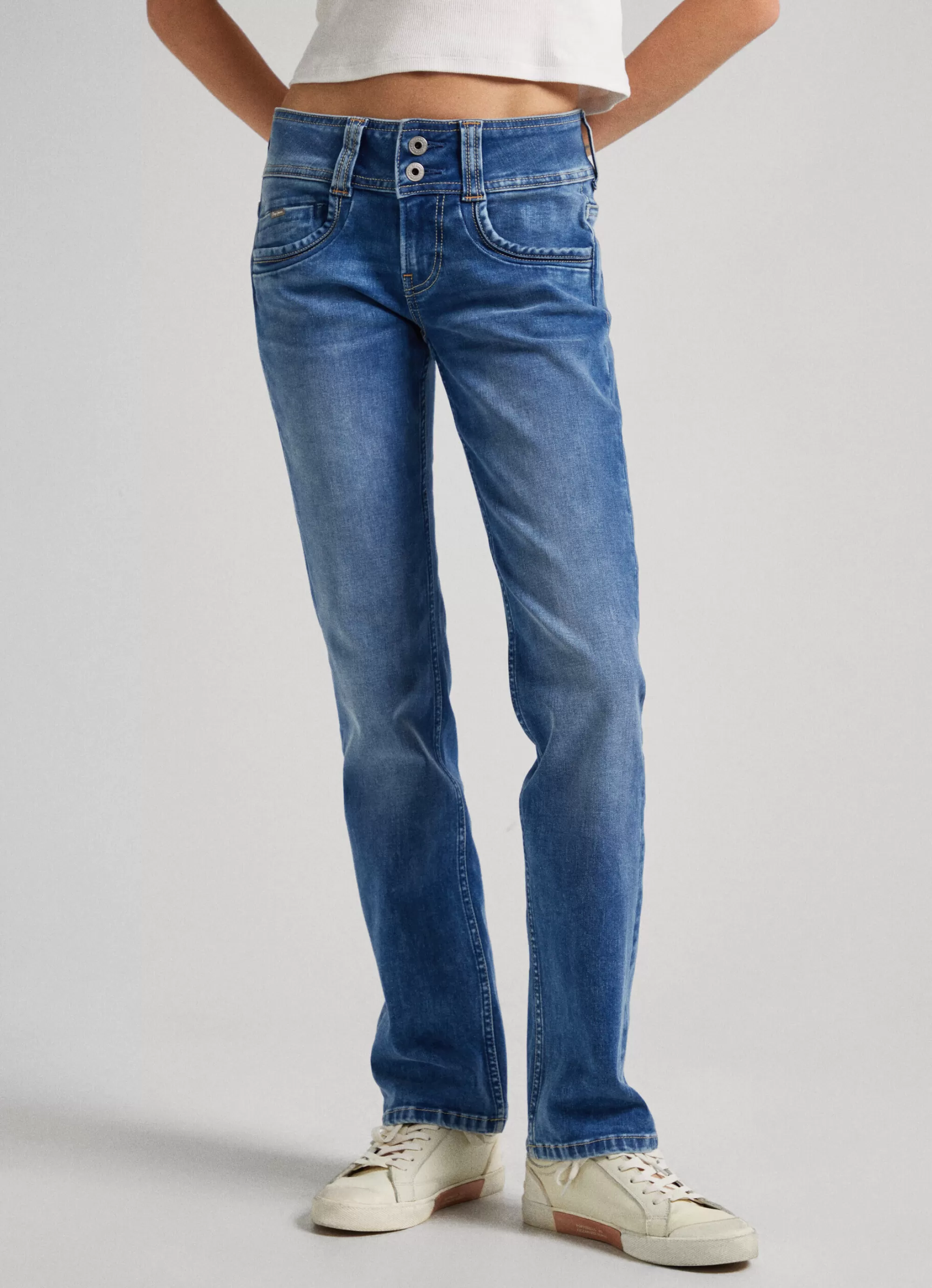 Mulher Pepe Jeans Straight>Jeans Gen Regular Fit Mid-Rise