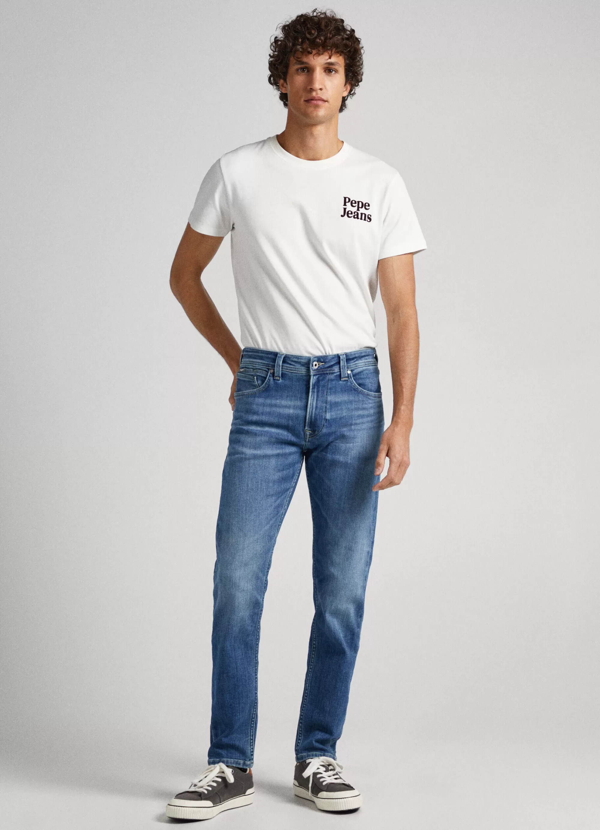 Homem Pepe Jeans Slim>Jeans Hatch Regular Slim Fit Mid-Rise