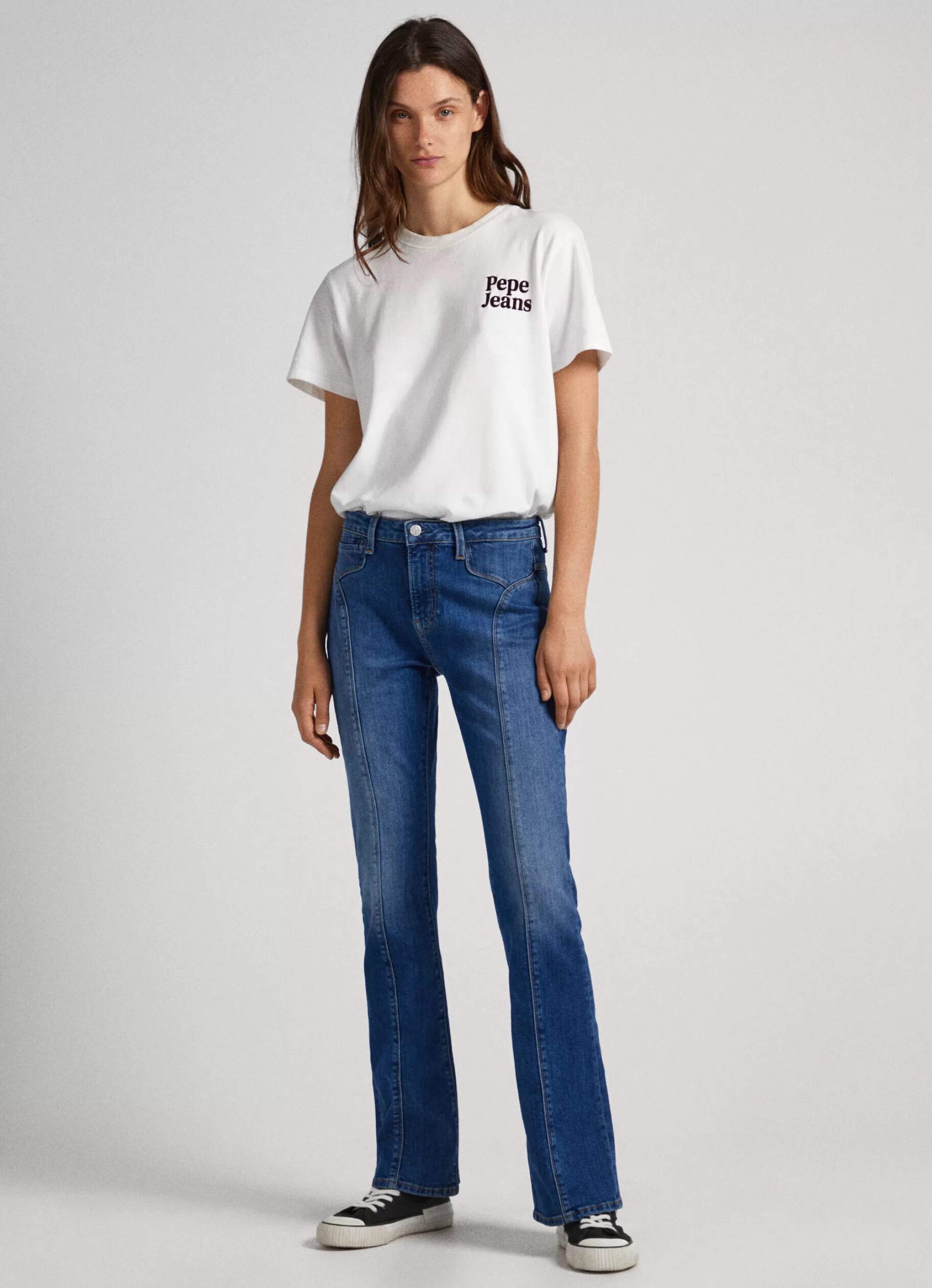 Mulher Pepe Jeans Flare E Boot Cut>Jeans Mid-Rise Lennox Fit Flare