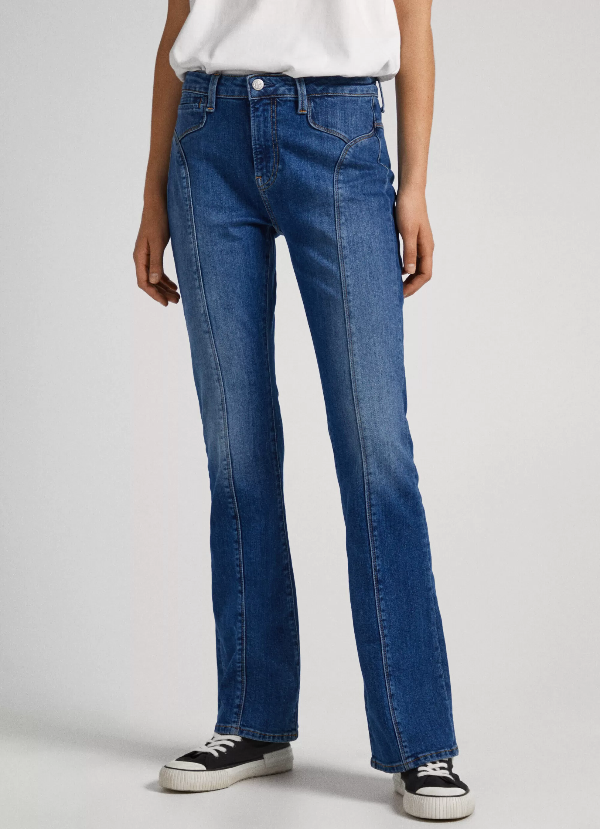 Mulher Pepe Jeans Flare E Boot Cut>Jeans Mid-Rise Lennox Fit Flare